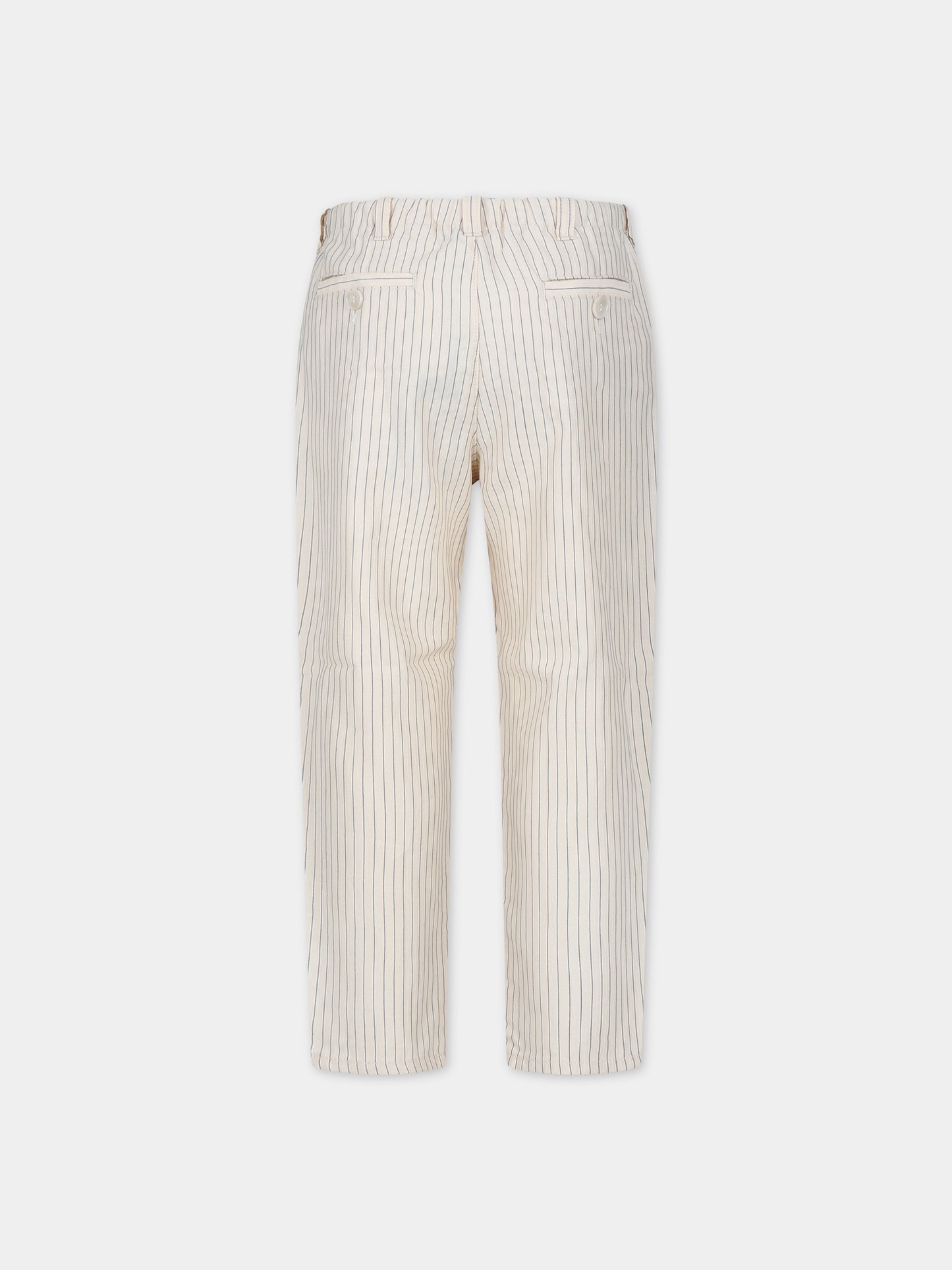 Pantaloni avorio per bambino con aquilotto,Emporio Armani,3D4PJG 4N8DZ F119