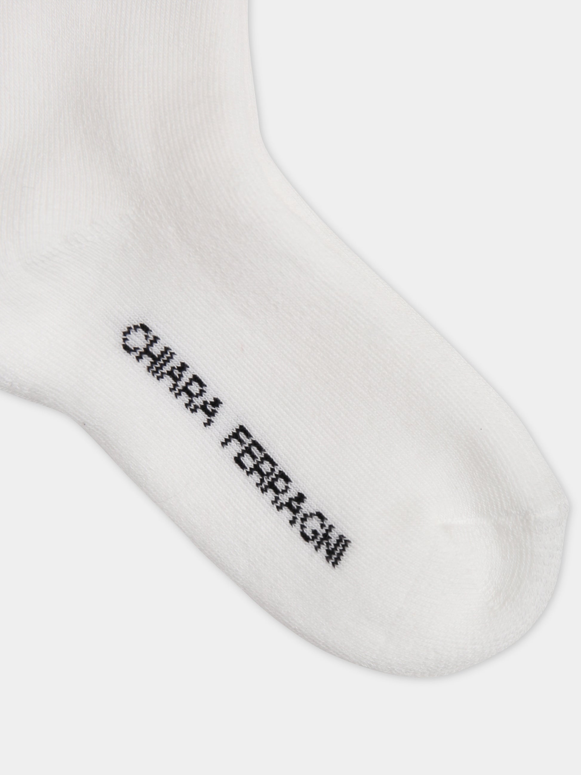 Calze bianche per bambina con eyes flirting e cuori,Chiara Ferragni Collection,59C001 3080 0099