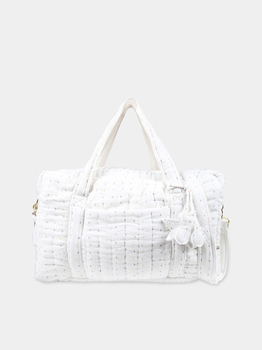 Borsa mamma bianca per neonati con stampa,Bonpoint,S04PBAW00001 644B
