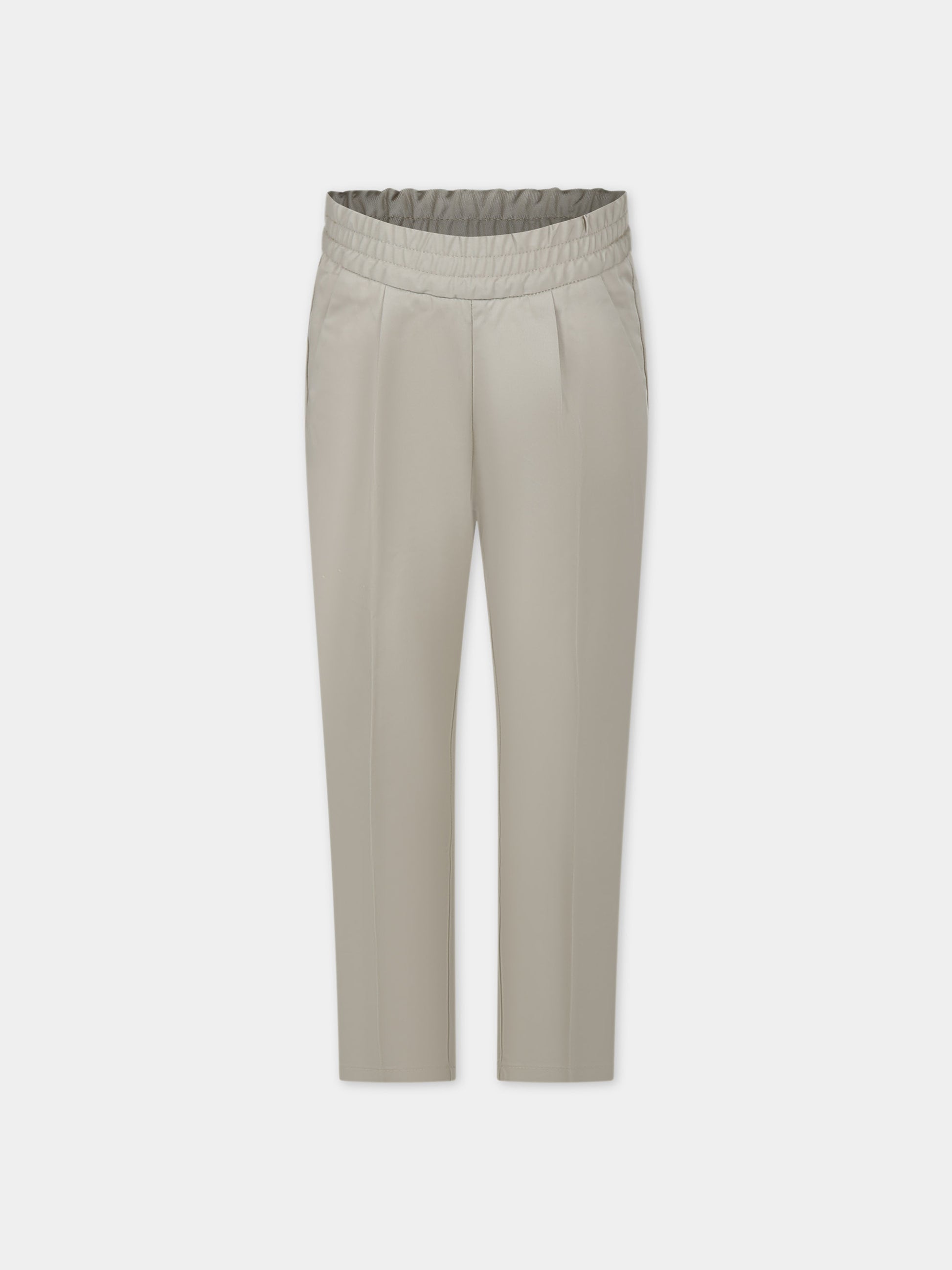 Pantaloni beige per bambino con logo,Bonpoint,S04BPAW00008 005