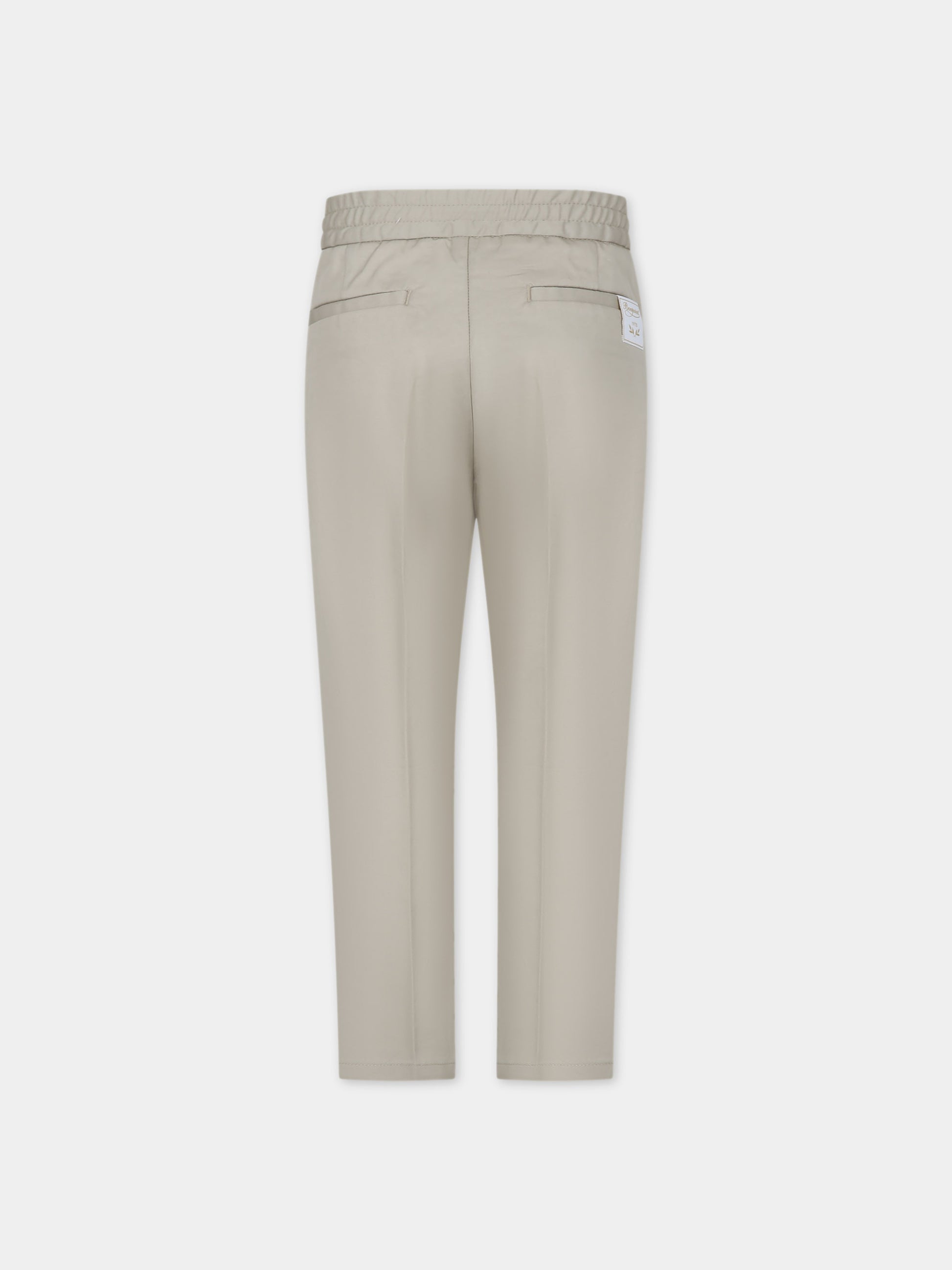Pantaloni beige per bambino con logo,Bonpoint,S04BPAW00008 005