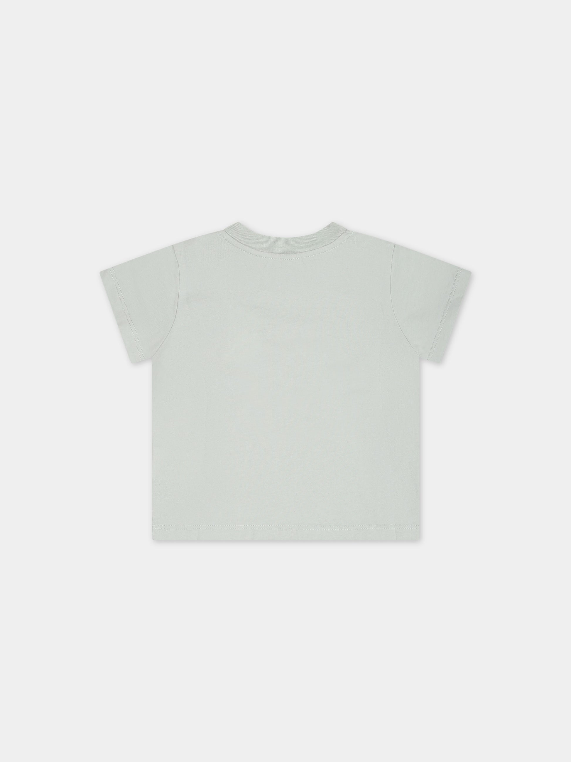 T-shirt verde per neonati con logo,Bonpoint,S04YTSK00007 141B