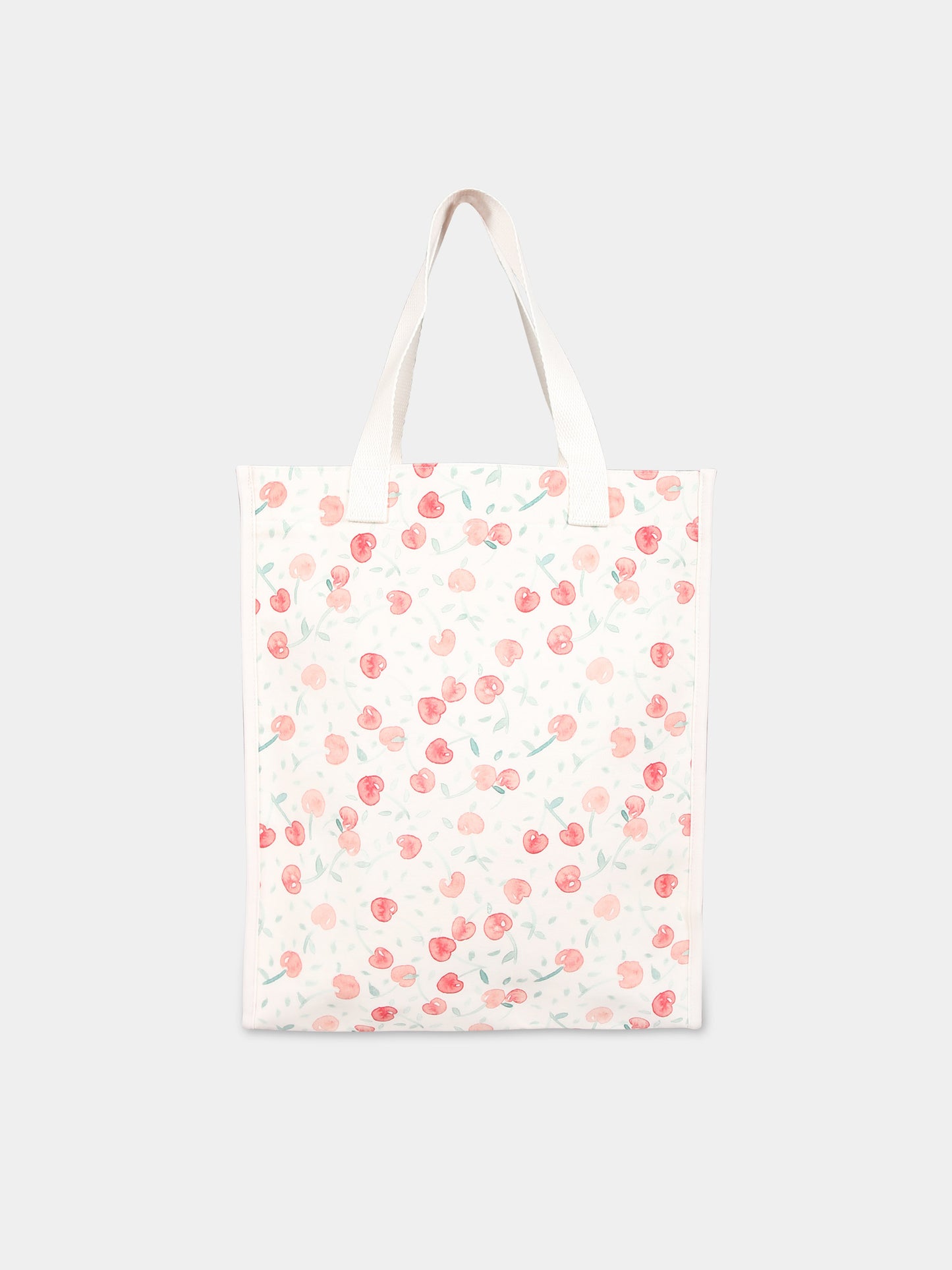 Borsa avorio per bambina con iconiche ciliegie,Bonpoint,S04GBAW00009 002