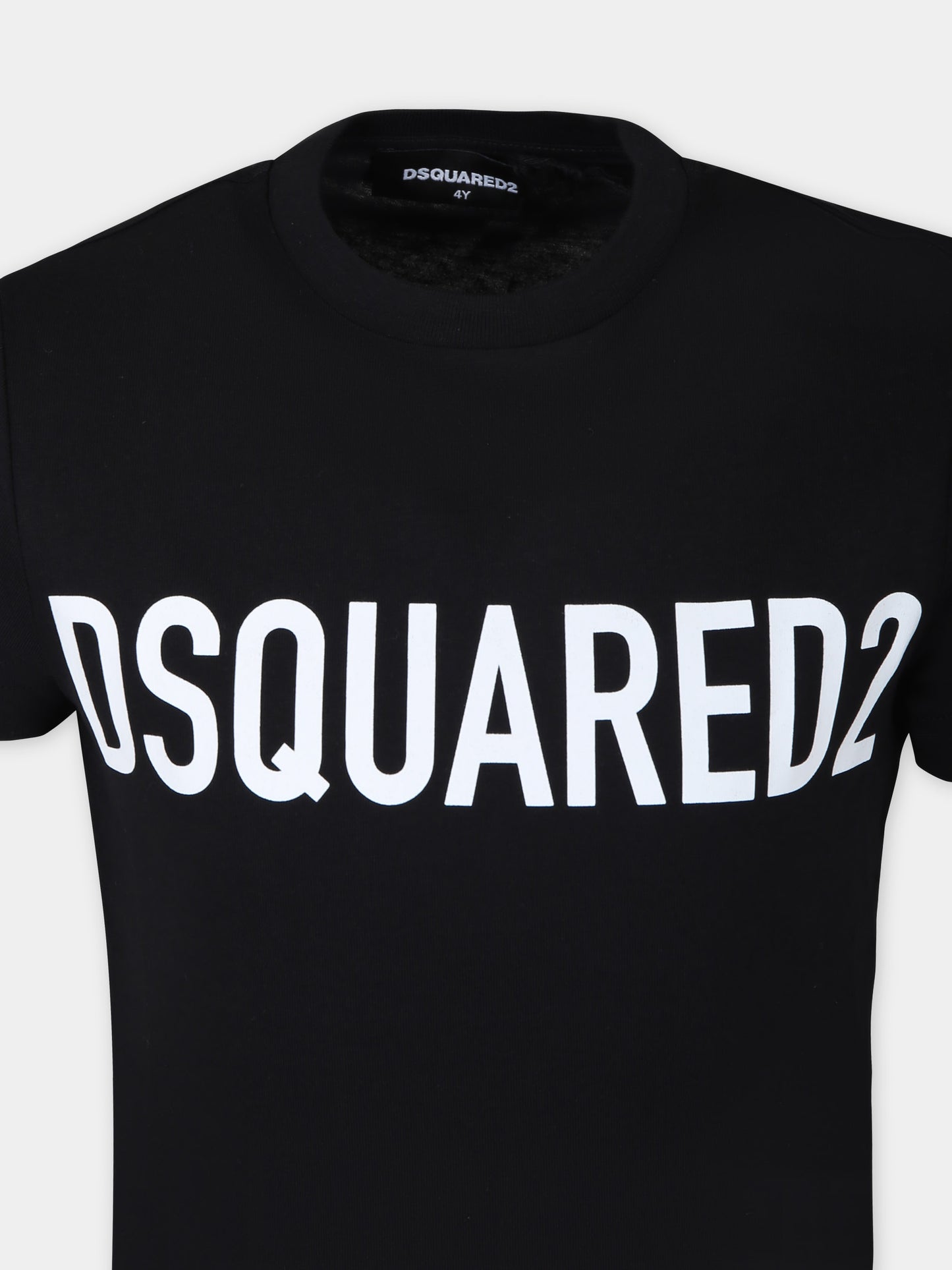 T-shirt nera per bambino con logo,Dsquared2,DQ1832 D0A4C D2T971U DQ900