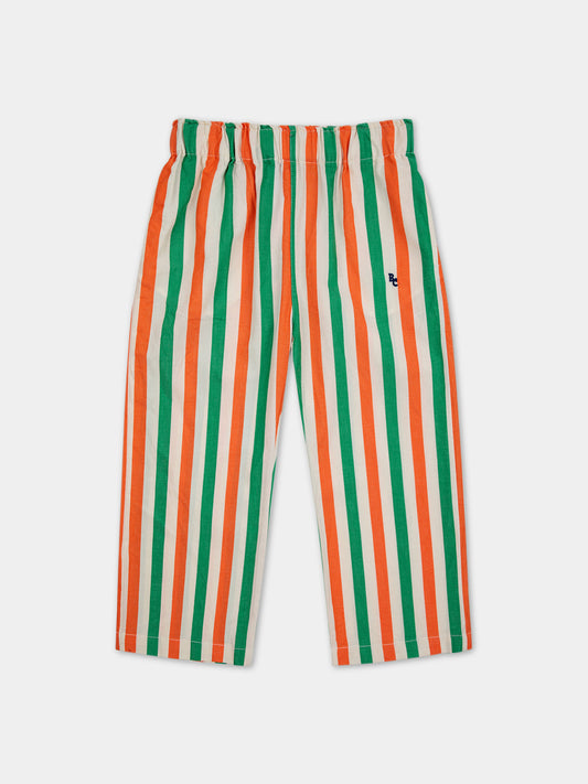 Pantaloni multicolor per bambini con righe multicolor all-over,Bobo Choses,124AC109