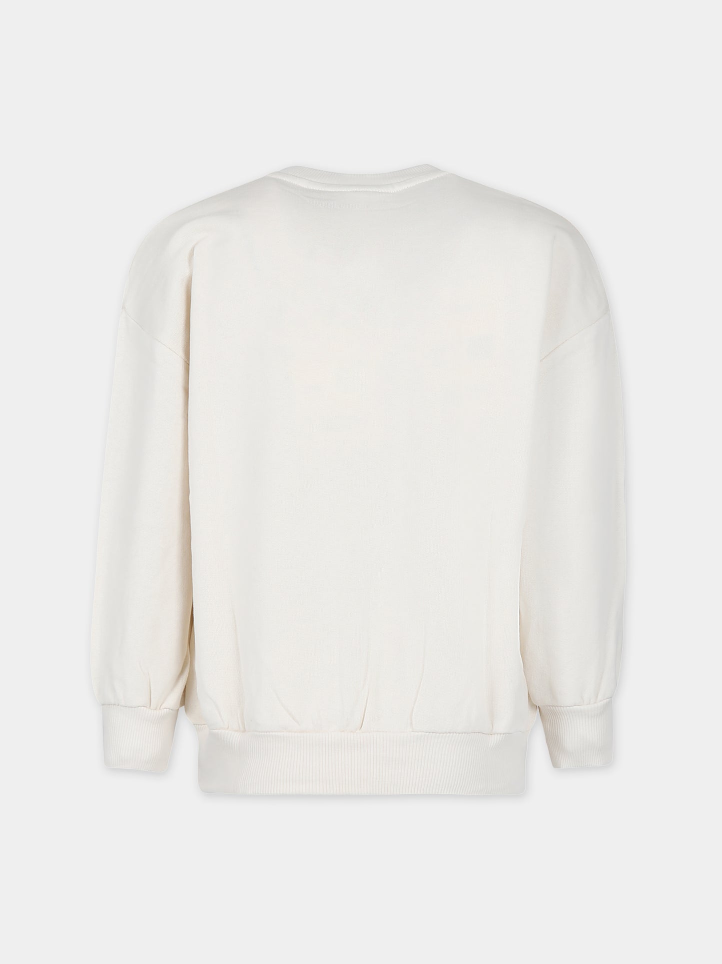 Felpa avorio per bambini con racchetta da tennis,Mini Rodini,2422016111