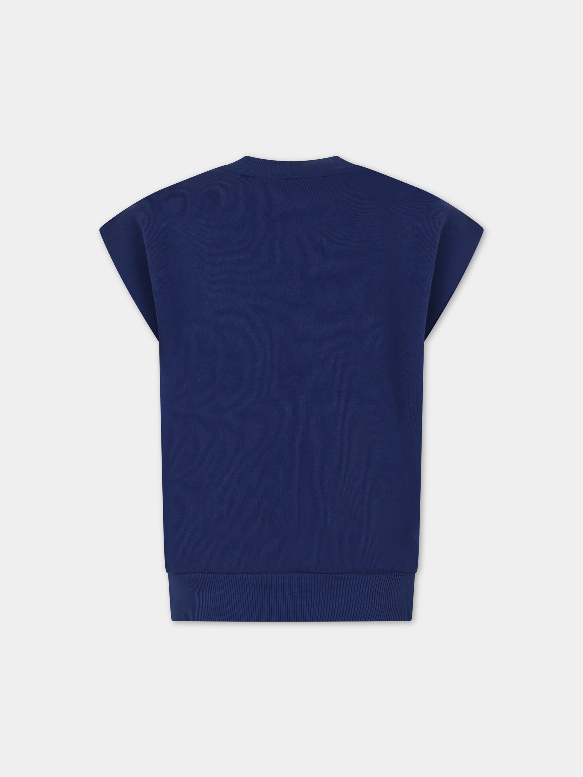 Felpa blu per bambini con stampa sneakers da jogging,Mini Rodini,2422011360