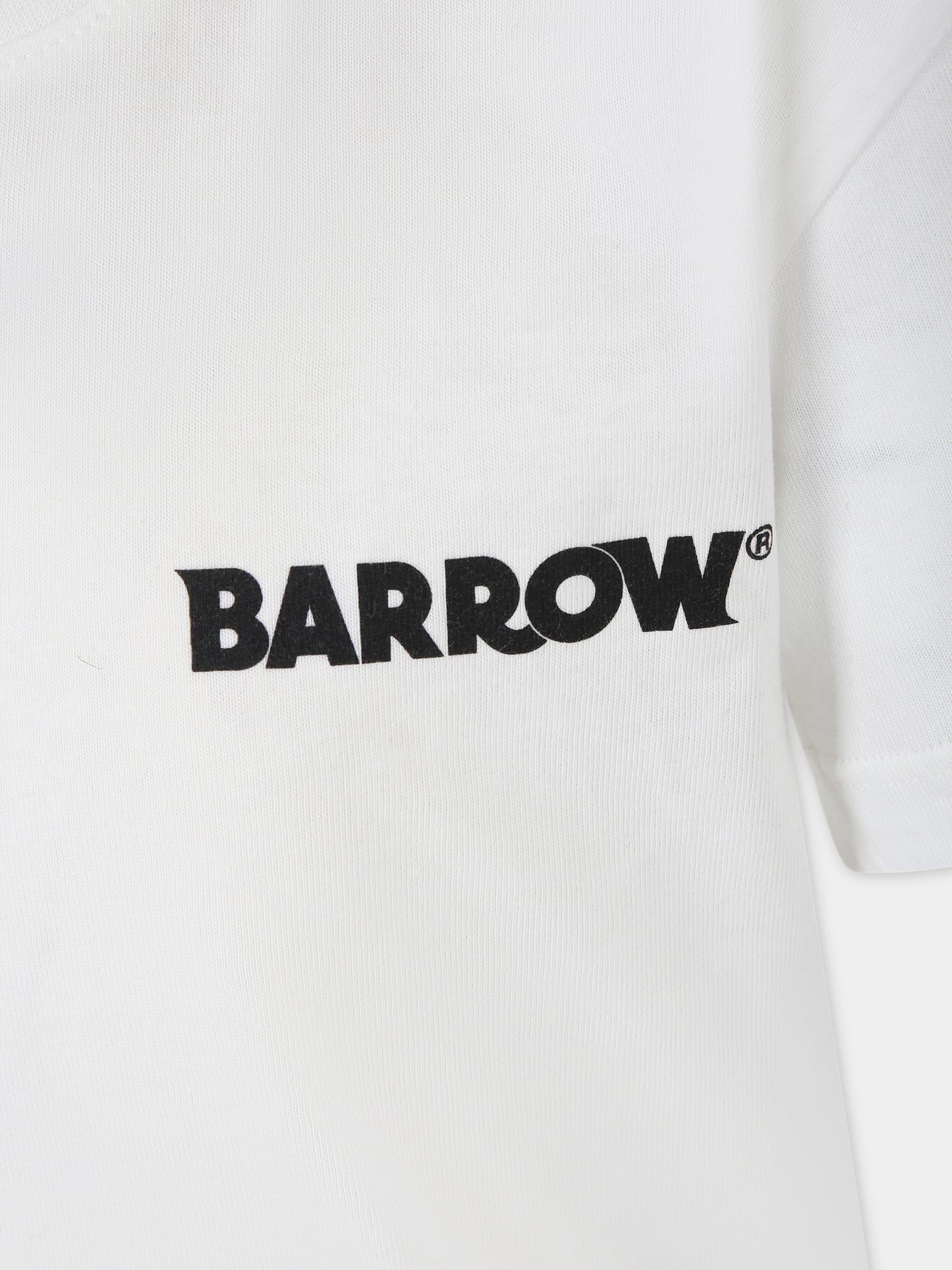 T-shirt bianca per bambini con smile e logo,Barrow,S4BKJUTH096 002