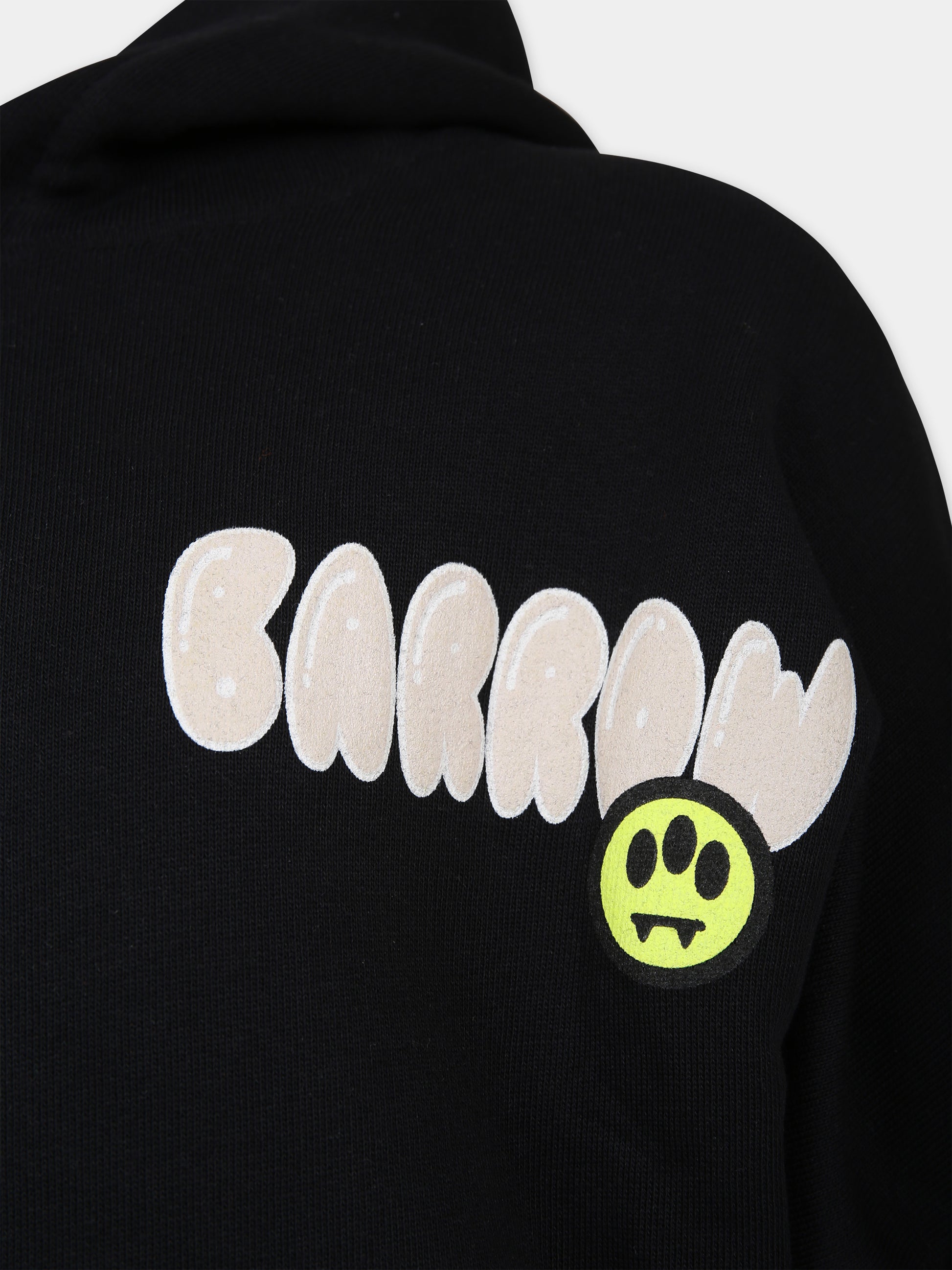 Felpa nera per bambini con logo e stampa Bear,Barrow,S4BKJUHS114 110