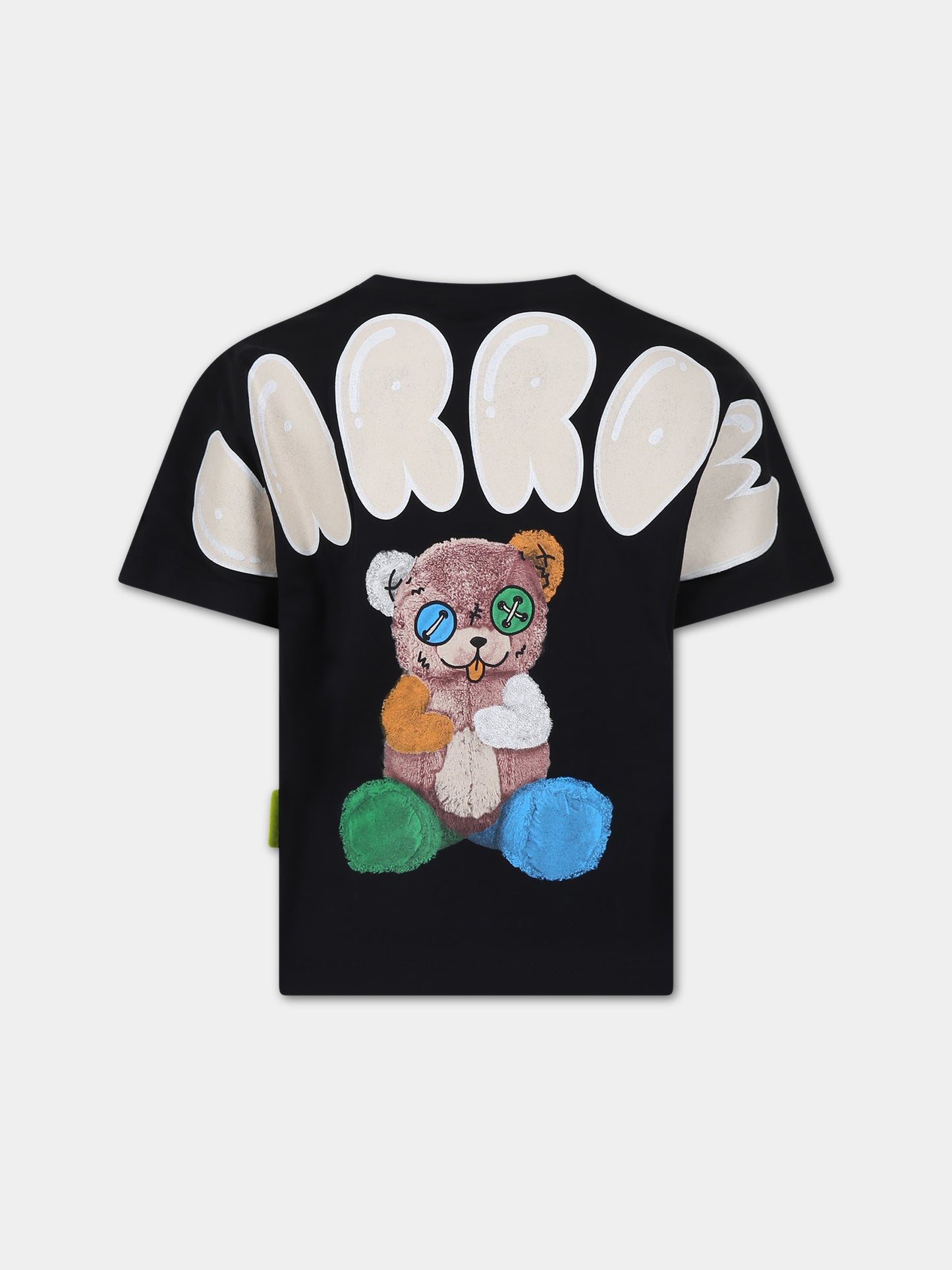T-shirt nera per bambini con logo e Bear,Barrow,S4BKJUTH116 110