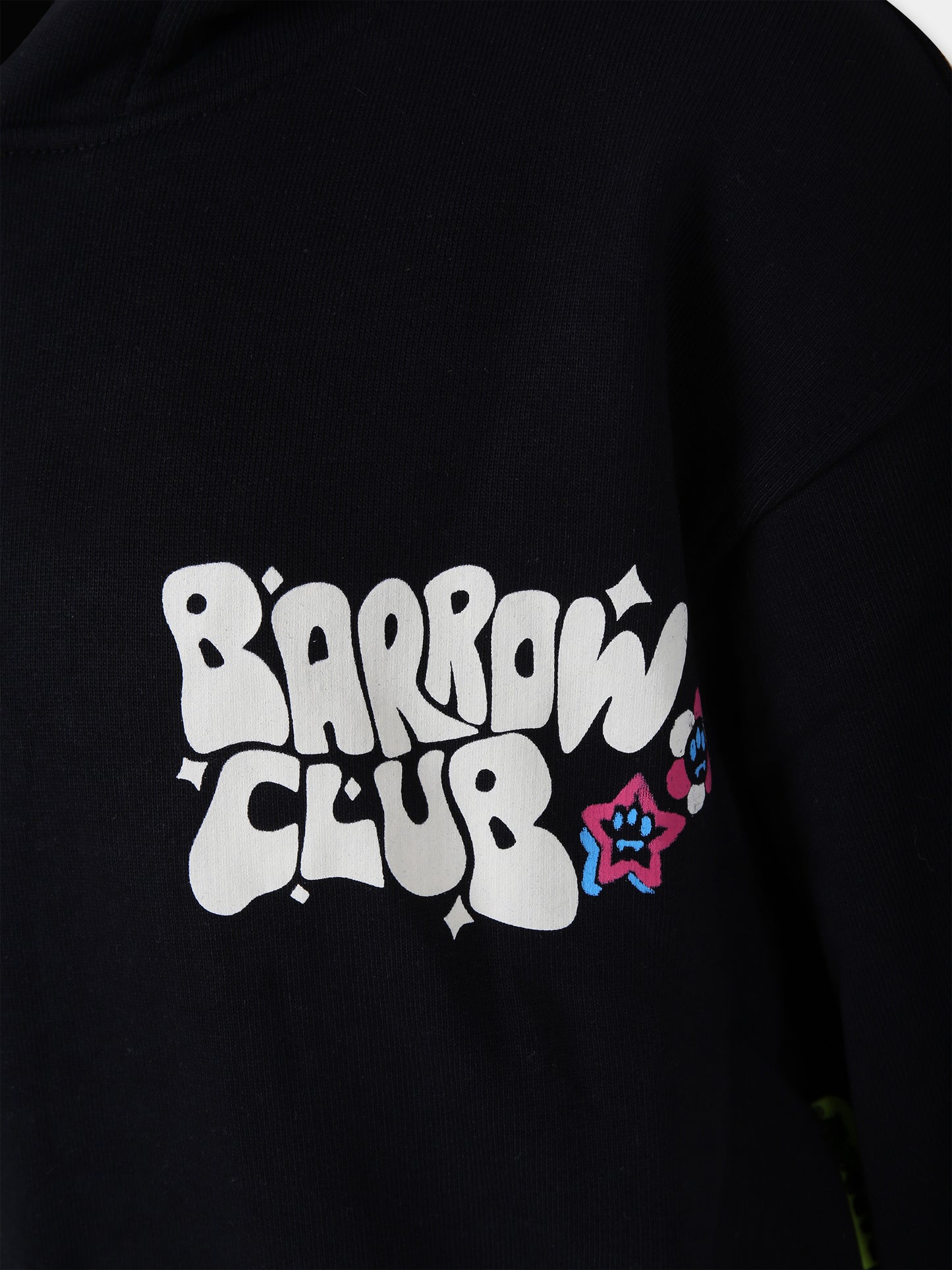 Felpa nera per bambina con logo,Barrow,S4BKJGHS121 110