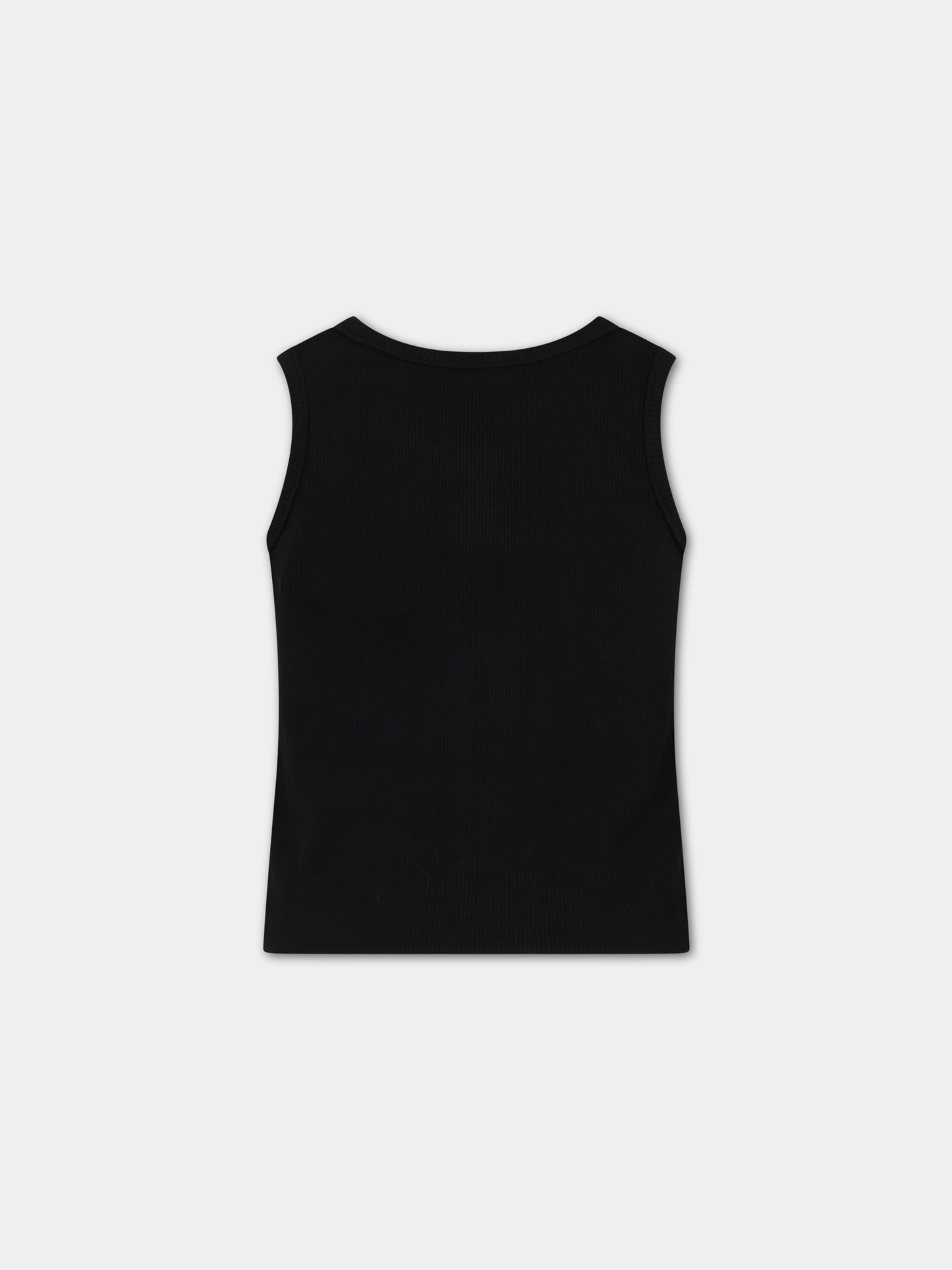 Canotta nera per bambina con logo,Msgm Kids,S4MSJGTA314 110