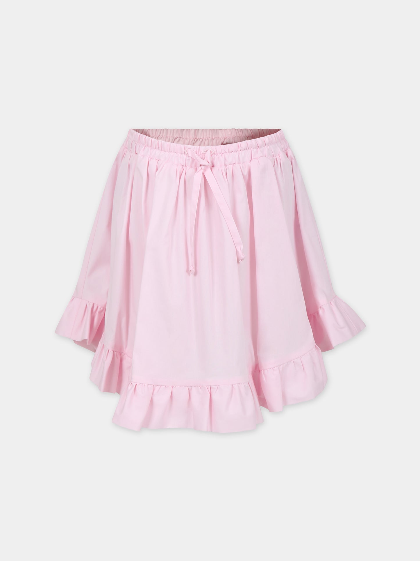 Gonna rosa per bambina con logo,Msgm Kids,S4MSJGSK077 709