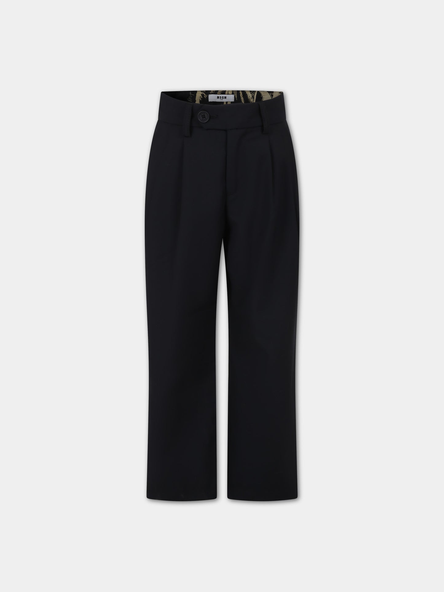 Pantalone elegante nero per bambino,Msgm Kids,S4MSJBPA214 110