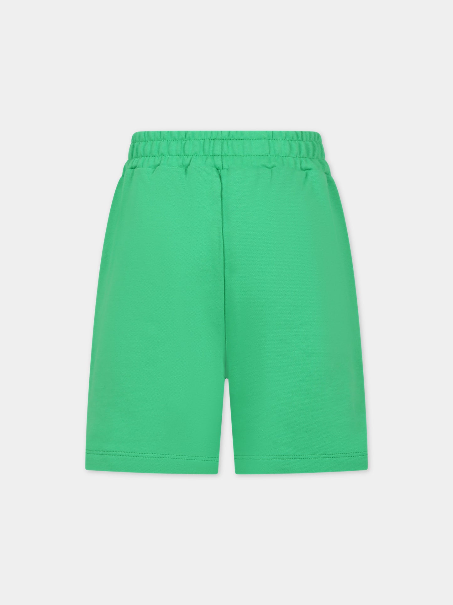 Shorts verdi per bambino con logo,Msgm Kids,S4MSJUBE002 080