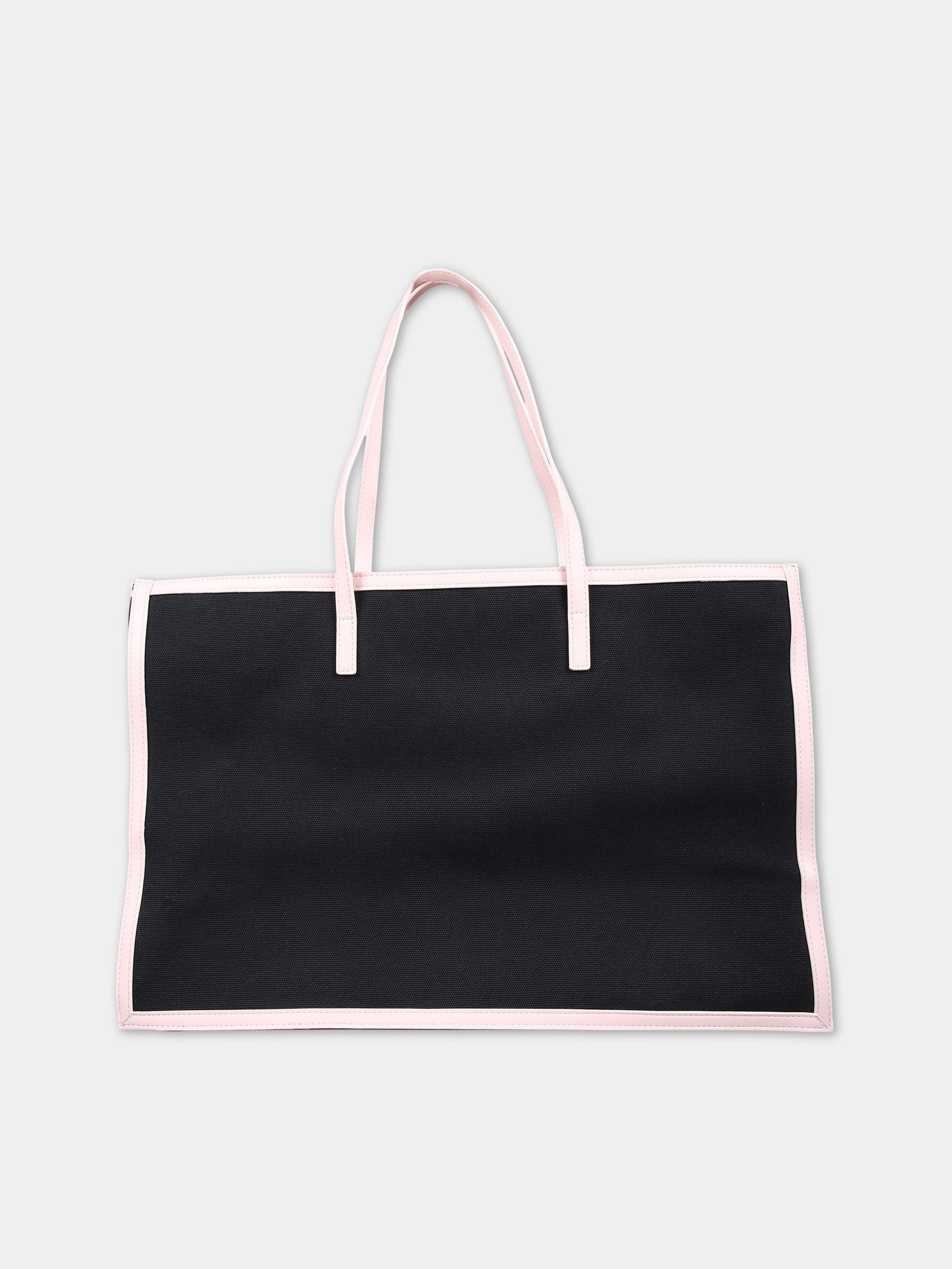 Borsa nera per bambina con logo,Msgm Kids,S4MSJGBA048 110