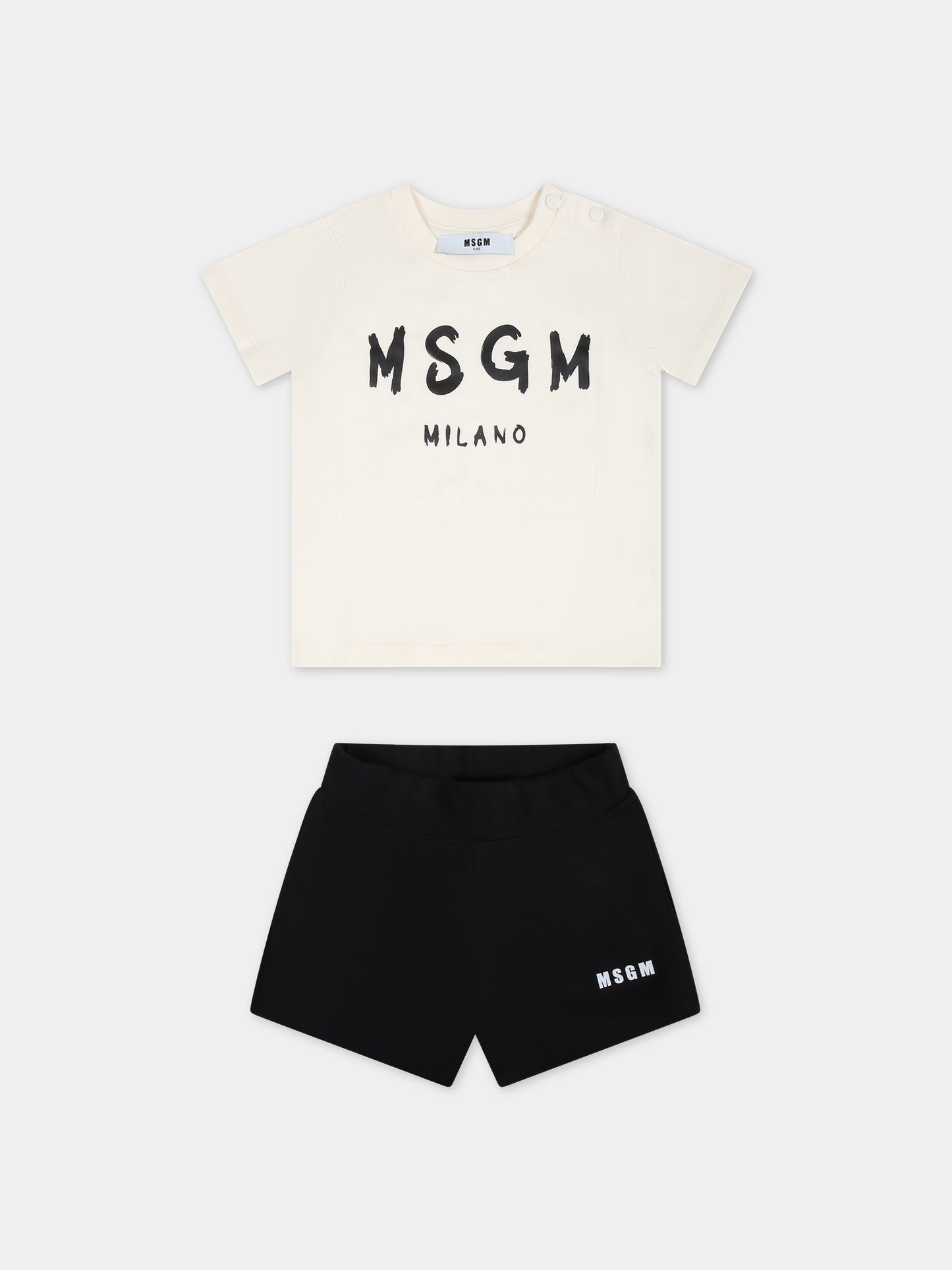 Completo multicolor per neonata con logo,Msgm Kids,S4MSNBTR320 013/05