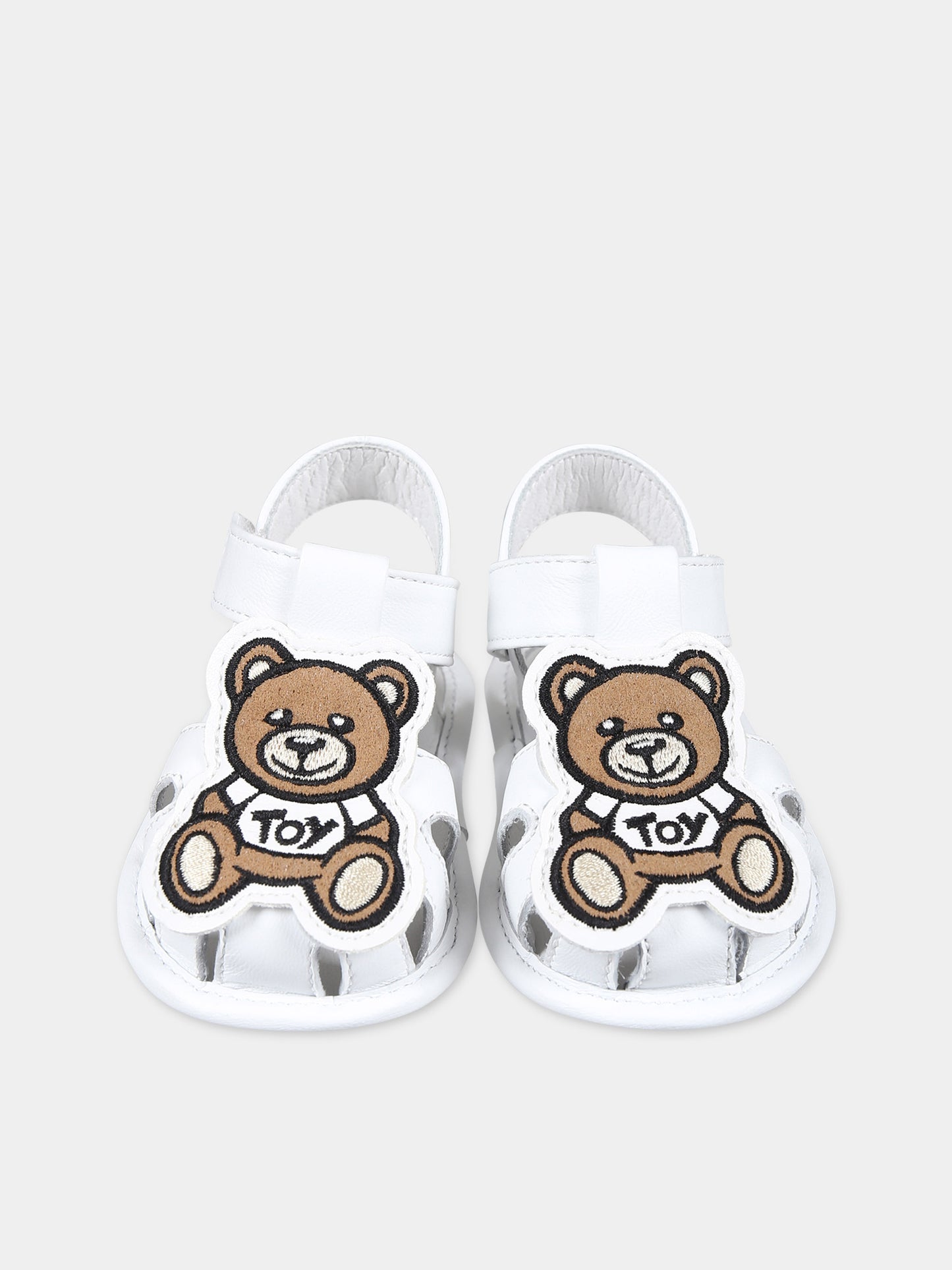 Ragnetti bianchi per neonati con Teddy Bear,Moschino Kids,77254 3