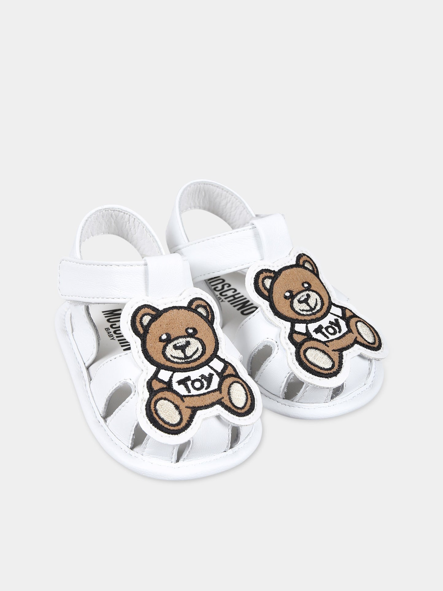 Ragnetti bianchi per neonati con Teddy Bear,Moschino Kids,77254 3