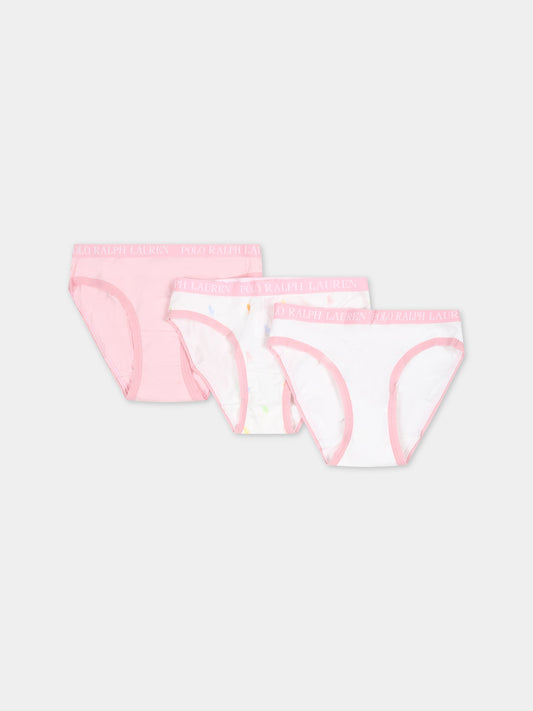 Set rosa per bambina con logo,Ralph Lauren Kids,24SMRL4P5003 ADG