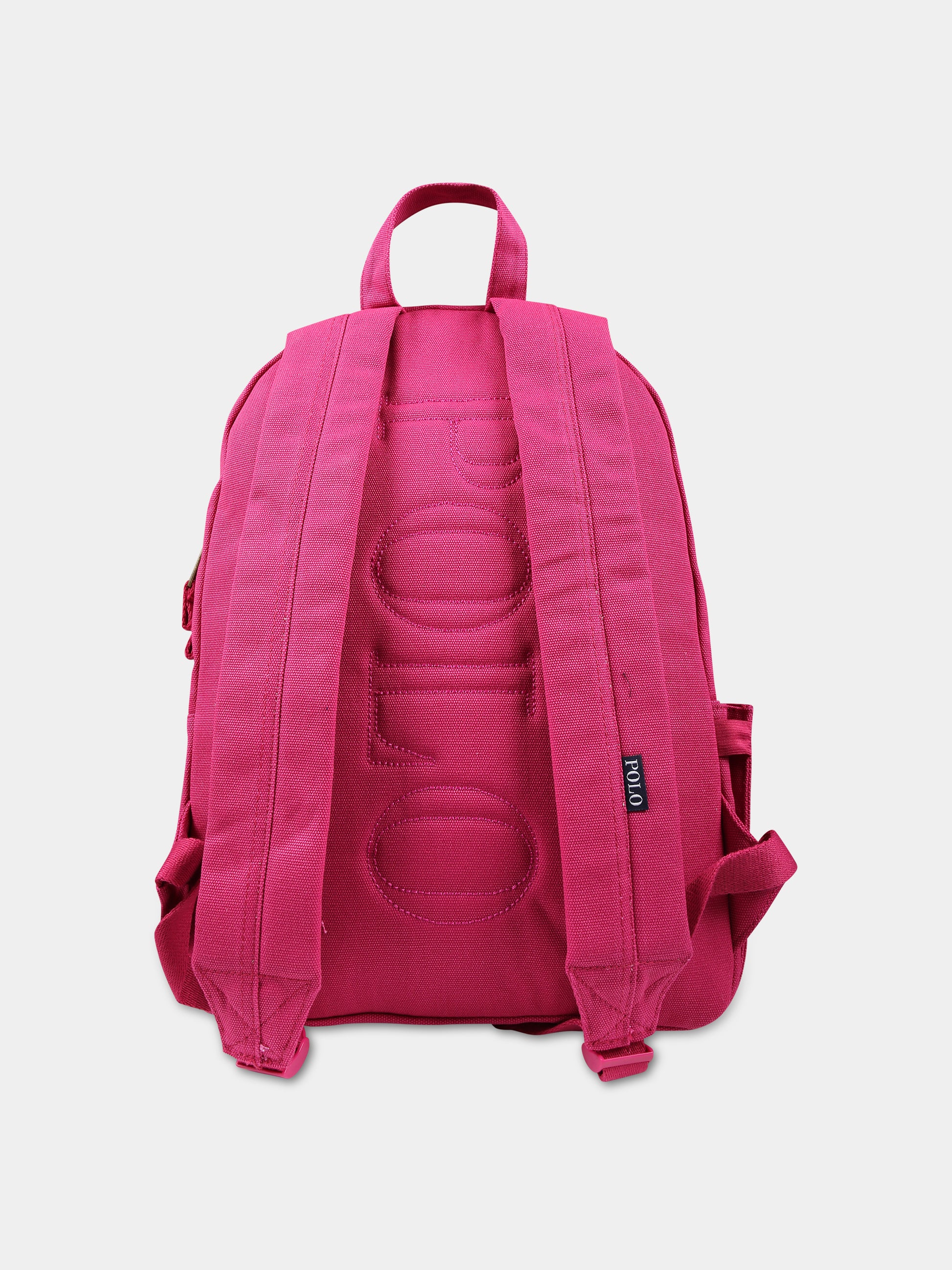 Zaino fucsia per bambina con logo,Ralph Lauren Kids,24SMRL9AR071 AFX