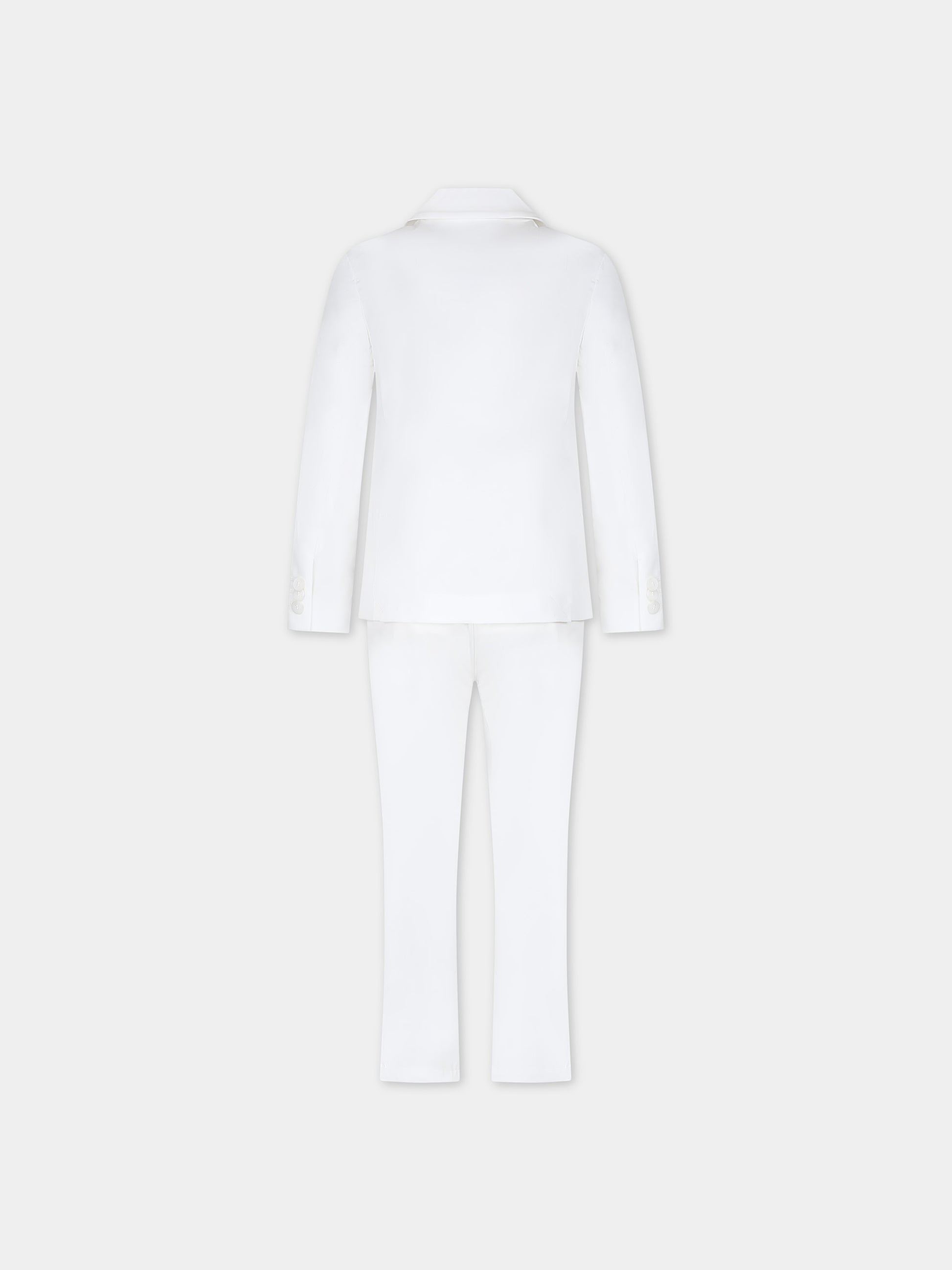 Completo bianco per bambino,Fay Kids,FU3P40 G0019 101