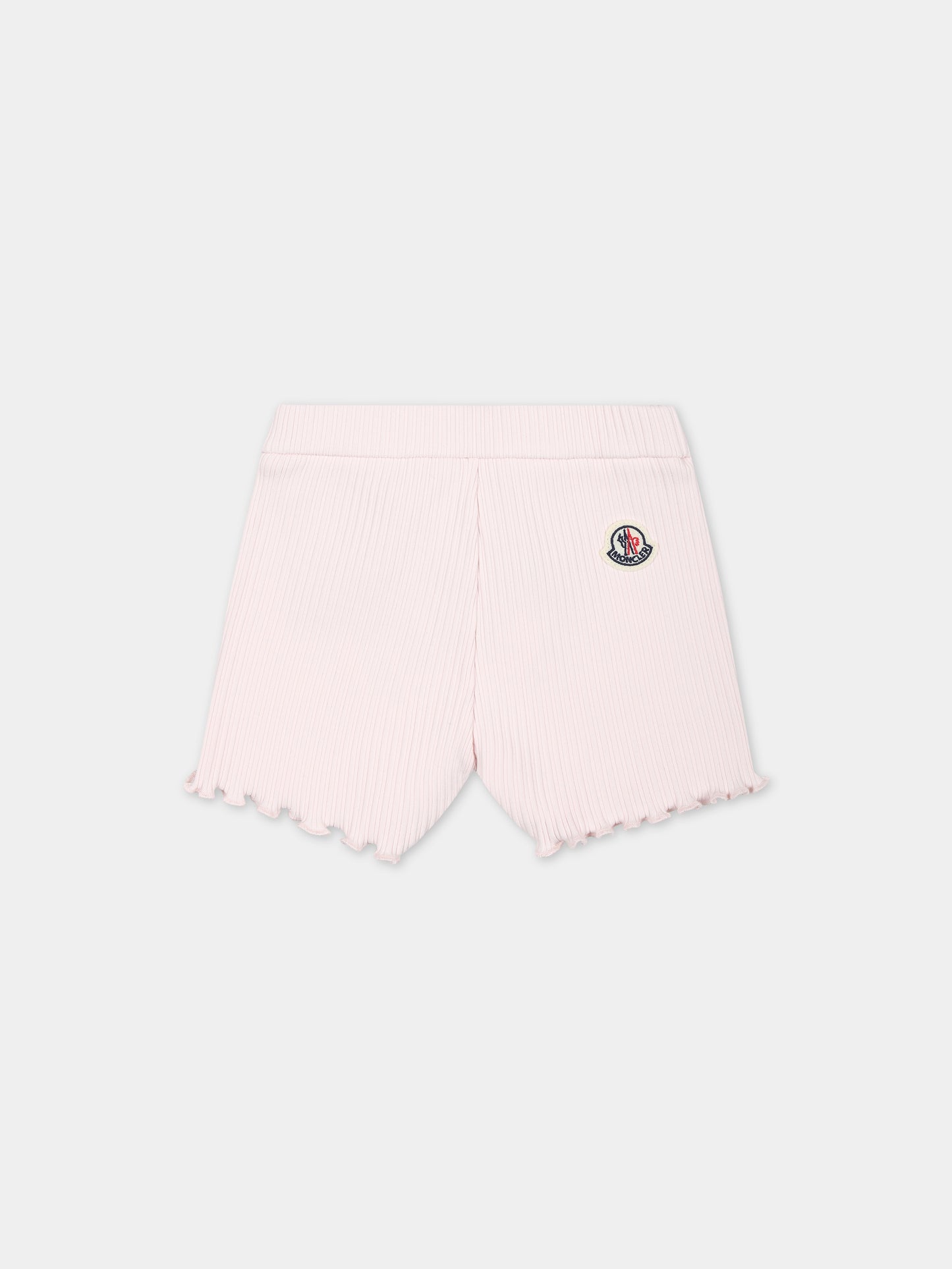 Shorts sportivo rosa per neonata con logo,Moncler Kids,951 8H00004 89ADL 503