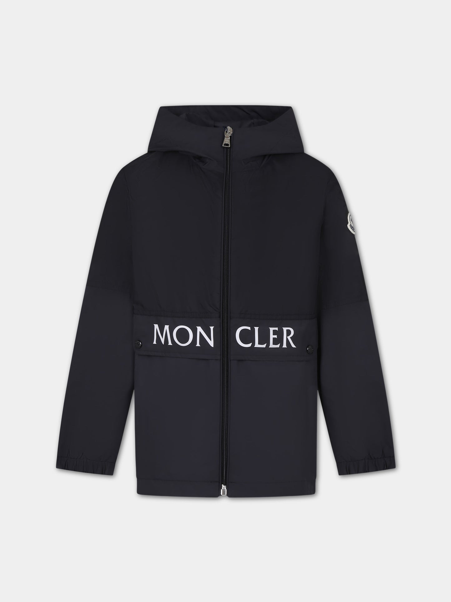 Giacca a vento Joly nera per bambino con logo,Moncler Kids,954 1A00064 5968E 999