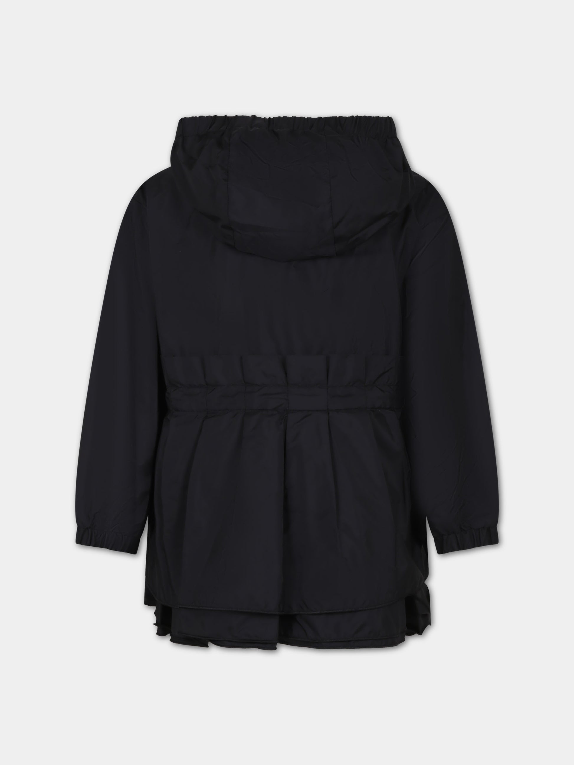Giacca a vento Wete nera per bambina con logo,Moncler Kids,954 1A00113 5968E 999