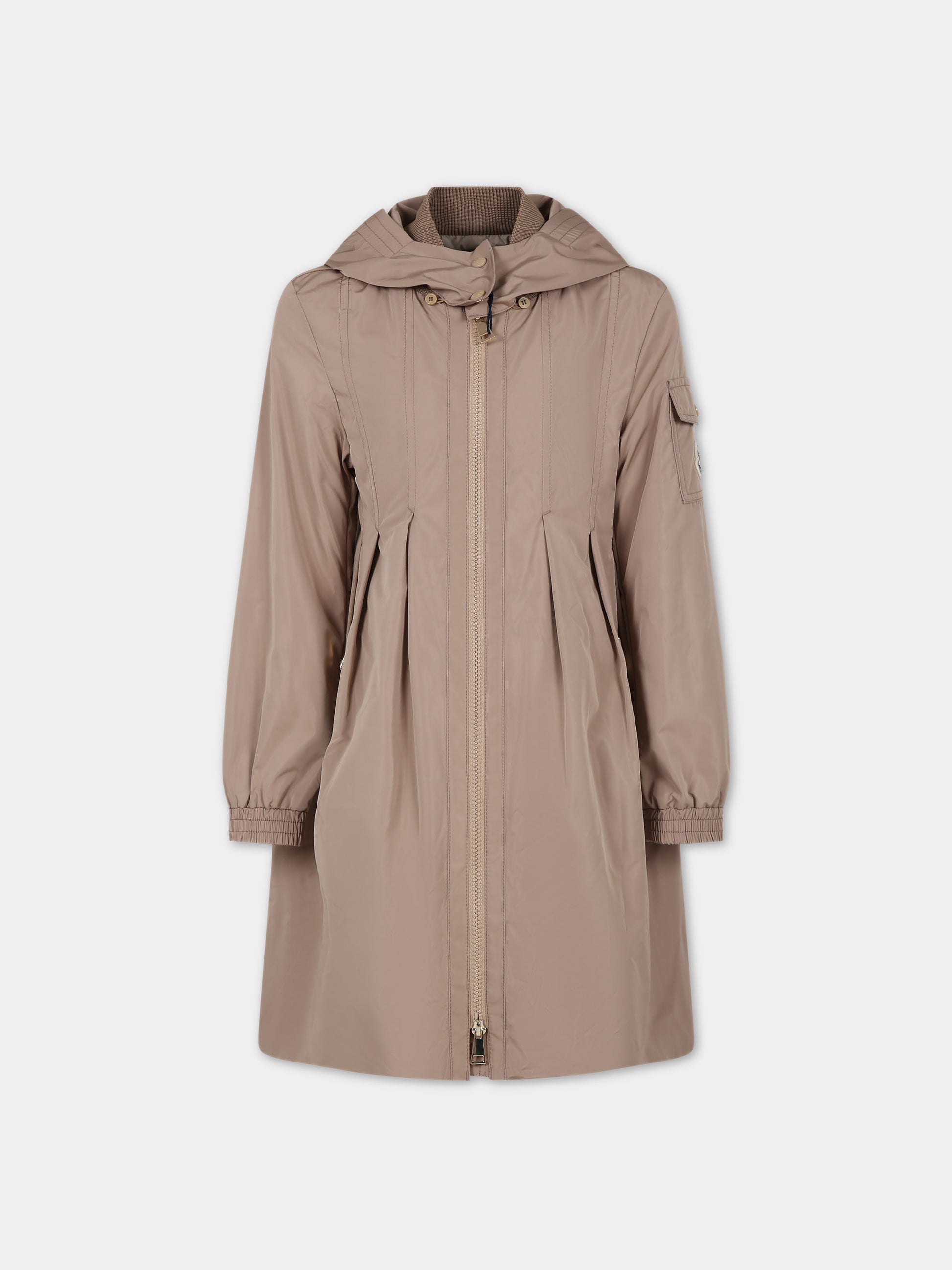 Giacca a vento Arild beige per bambina con logo,Moncler Kids,954 1C00011 5979X 202