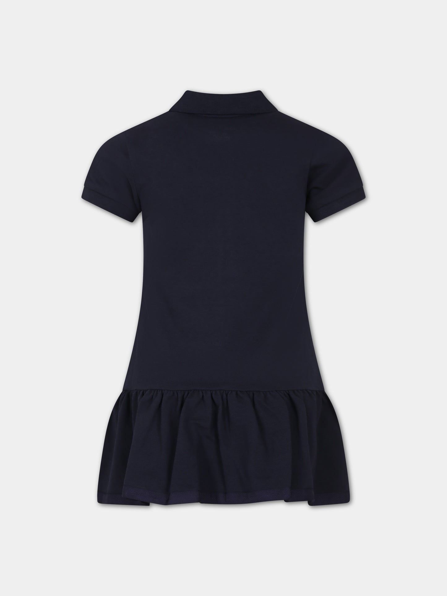 Vestito casual blu per bambina,Moncler Kids,954 8I00011 8496F 773