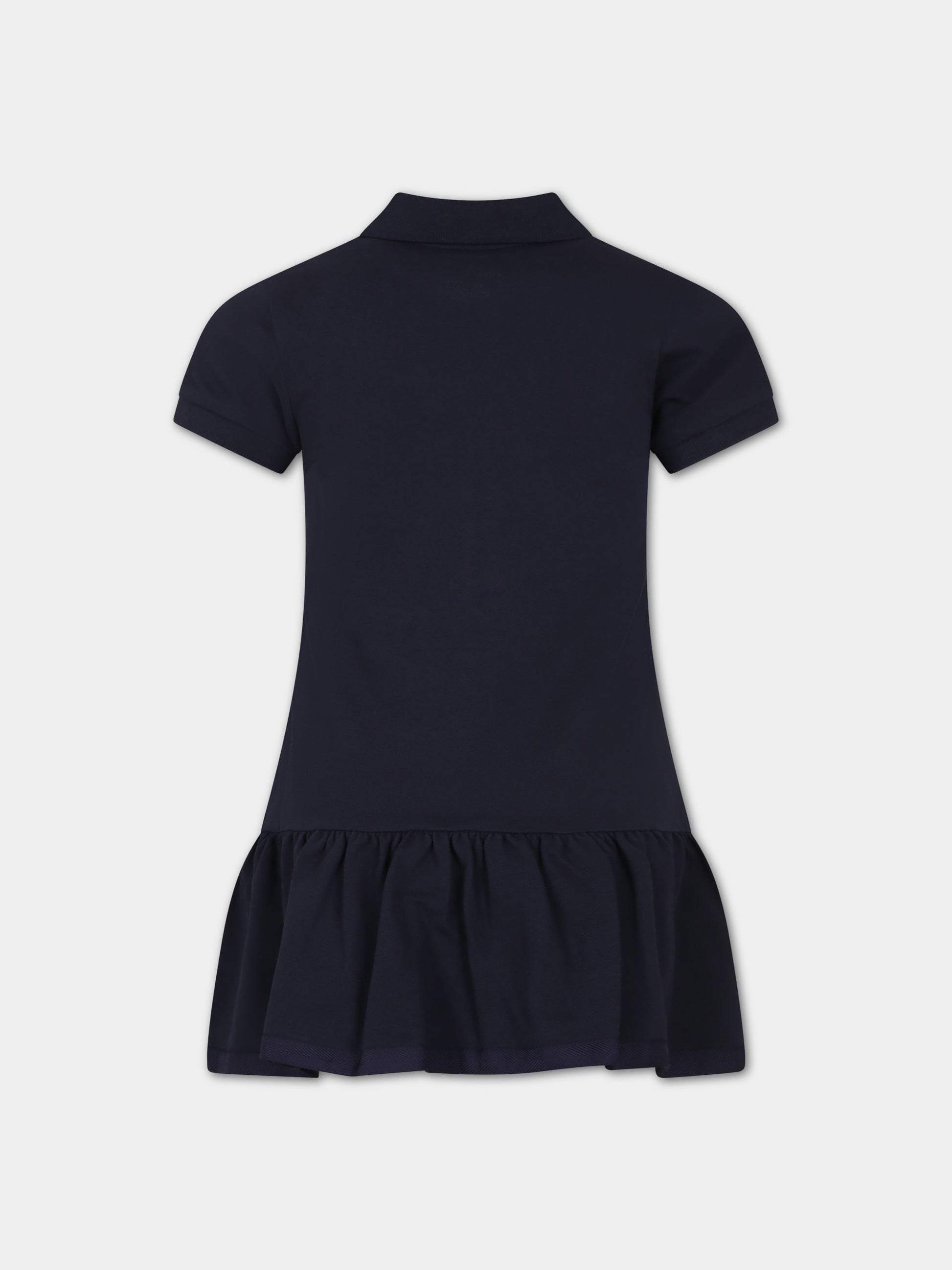 Vestito casual blu per bambina,Moncler Kids,954 8I00011 8496F 773