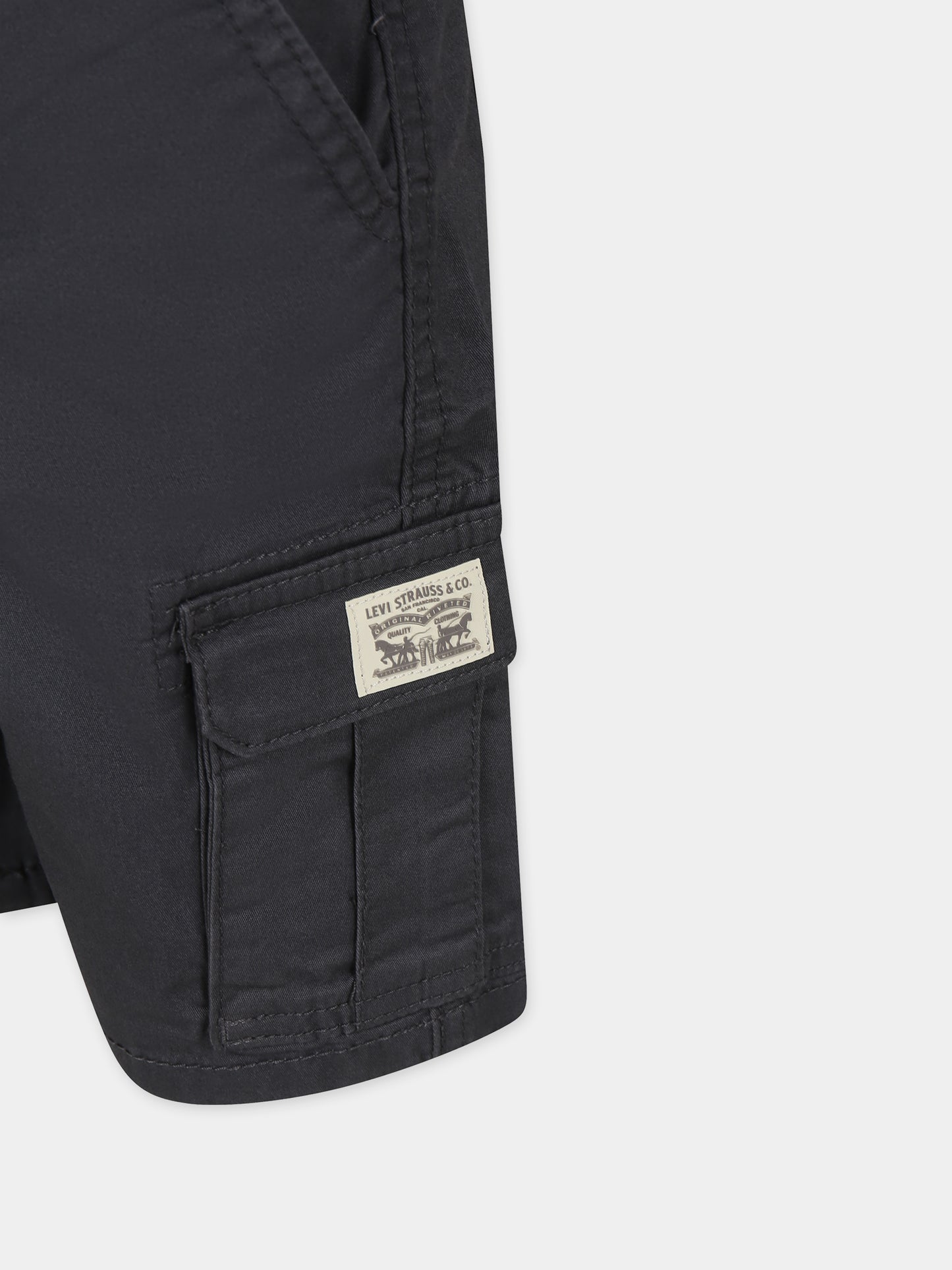 Shorts neri per bambino con logo,Levi's Kids,24SMLK8EK797 GCK