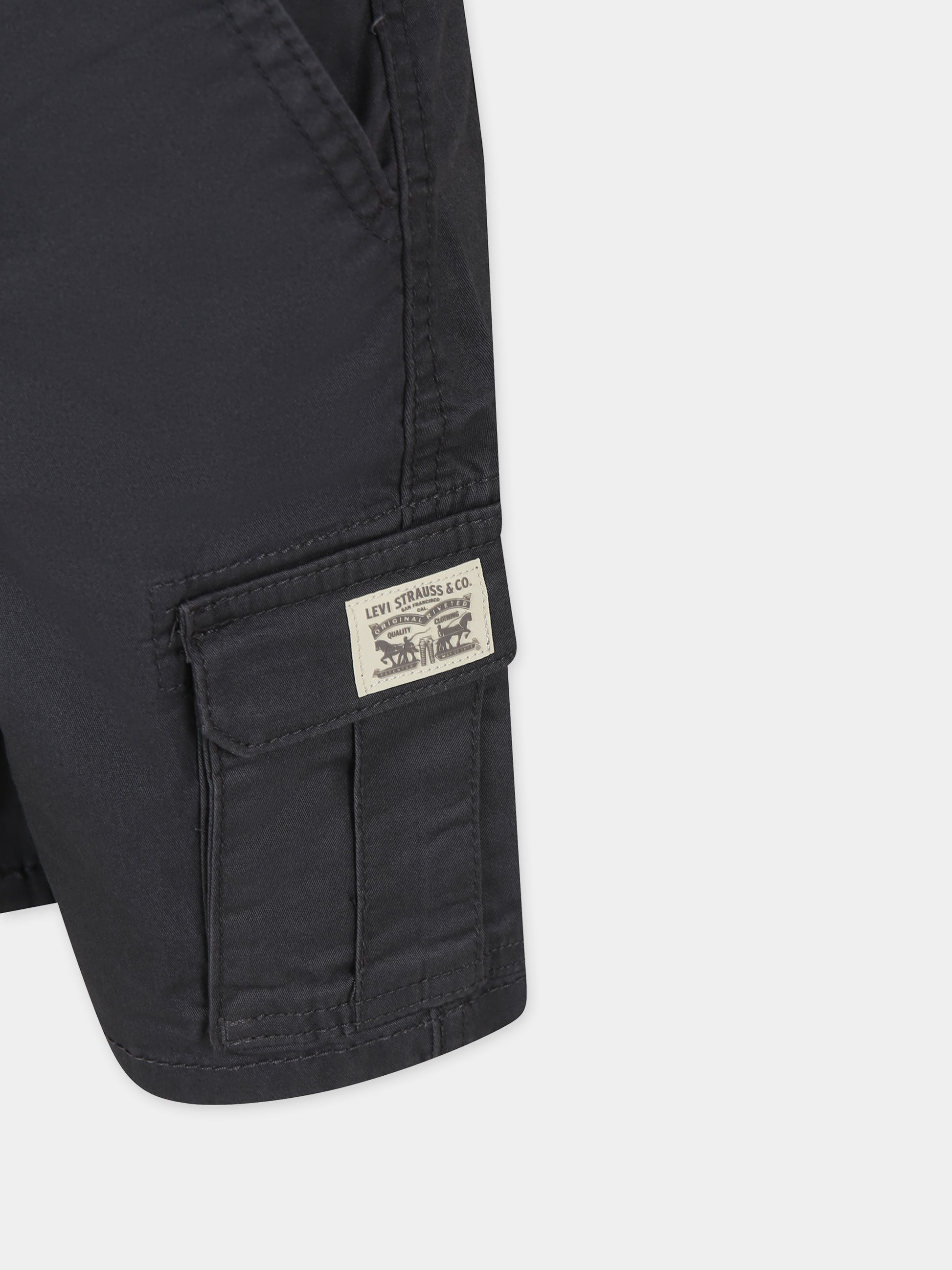 Shorts neri per bambino con logo,Levi's Kids,24SMLK8EK797 GCK