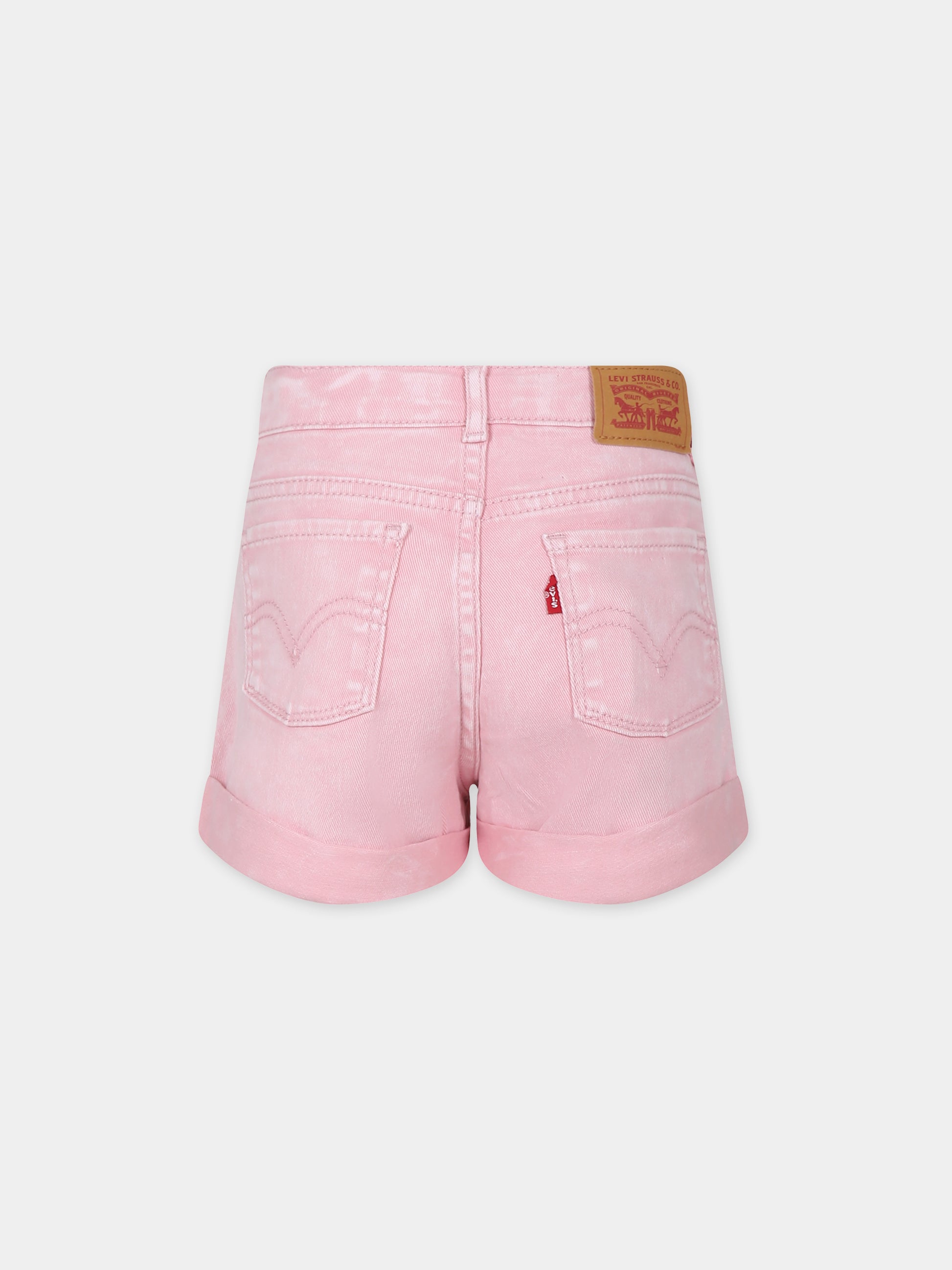 Shorts rosa per bambina con logo,Levi's Kids,24SMLK3EK167 AGX