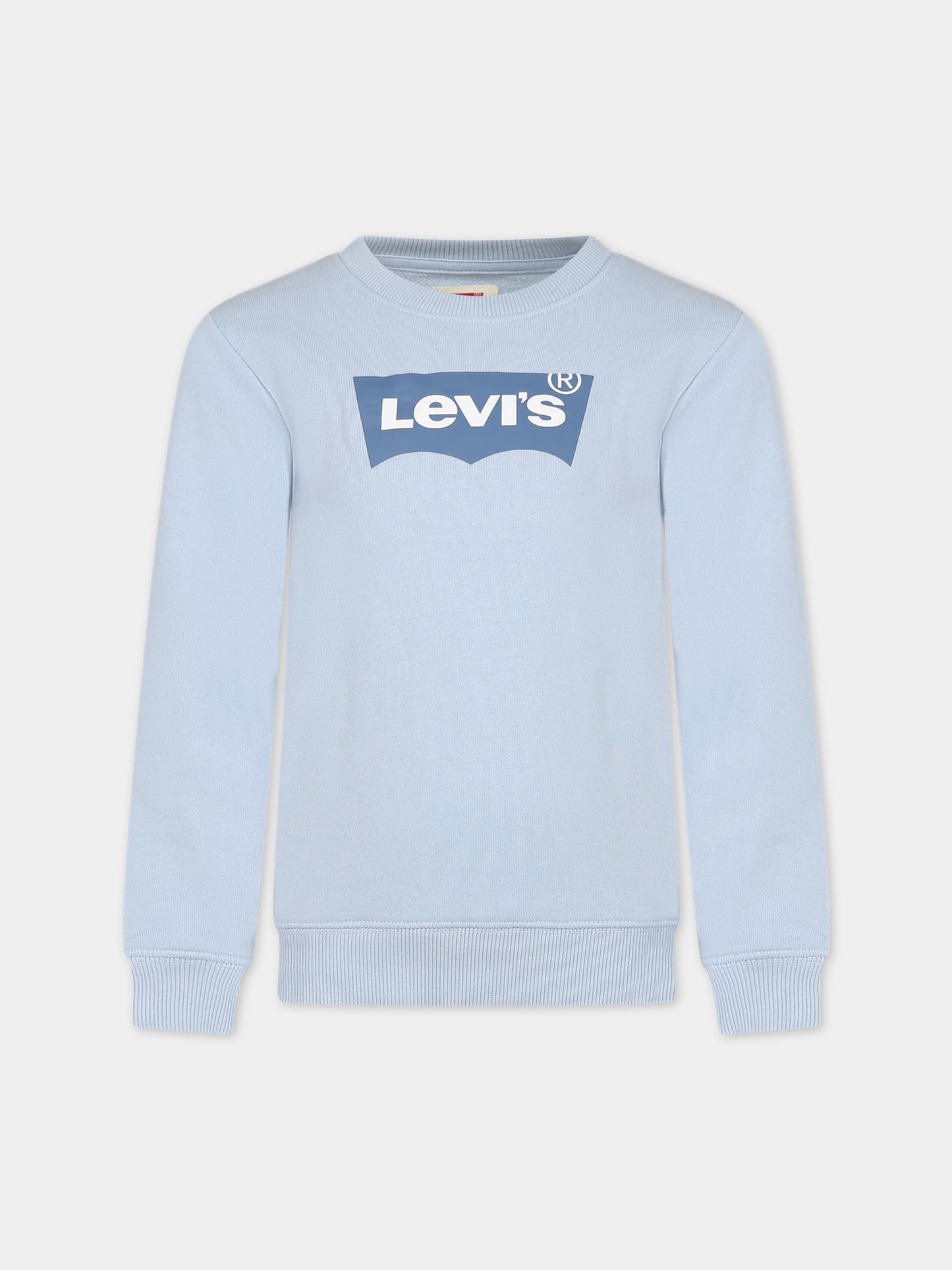 Felpa celeste per bambini con logo,Levi's Kids,24SMLK8E9078 BI9