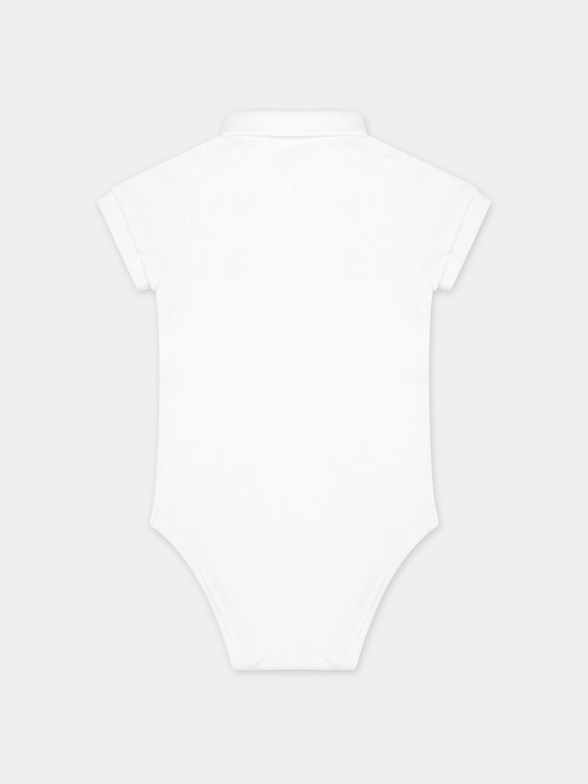 Body bianco per neonati con coccodrillo,Lacoste,4J6963 001
