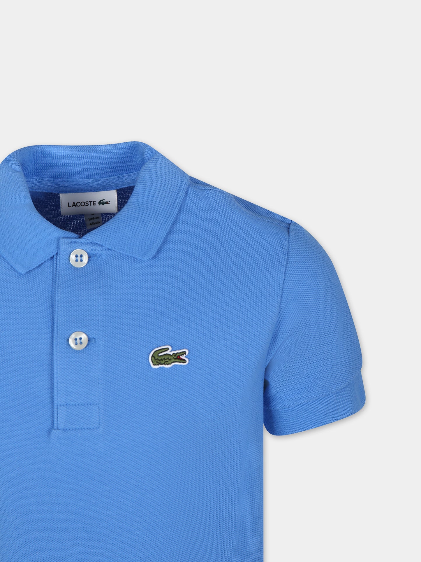 Polo azzurra per bambino con coccodrillo,Lacoste,PJ2909 L99