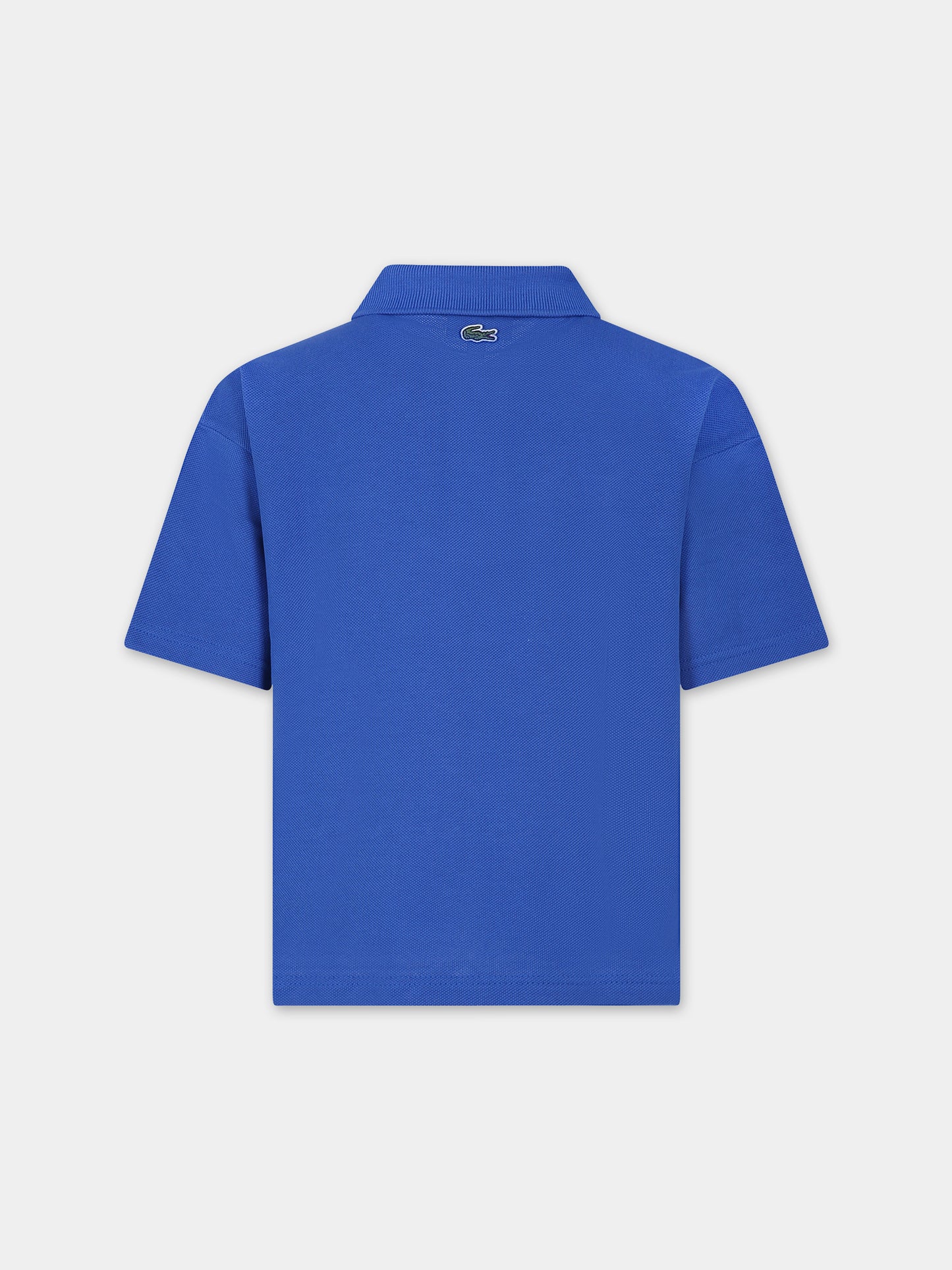 Polo azzurra per bambino con coccodrillo,Lacoste,PJ1259 IXW