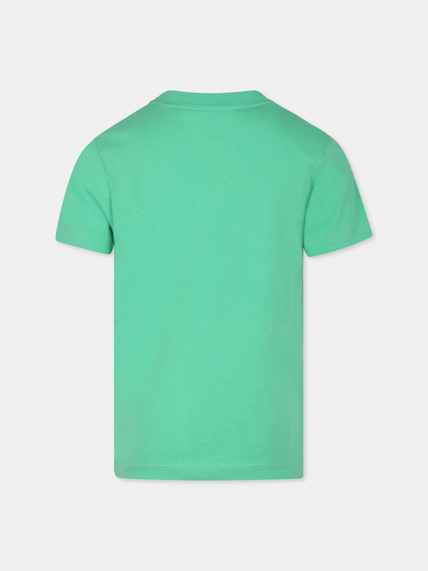 T-shirt verde per bambino con coccodrillo,Lacoste,TJ1122 UYX