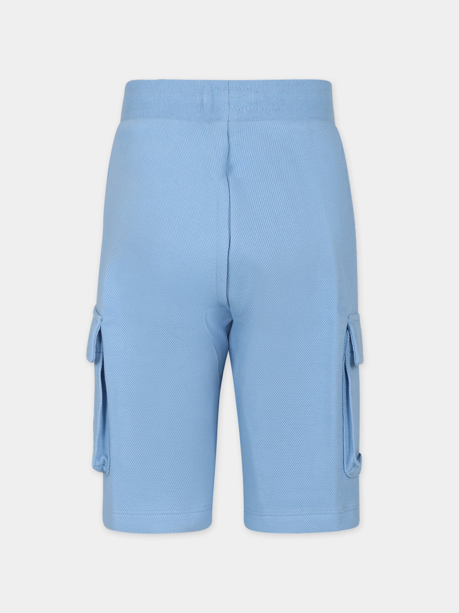 Shorts celesti per bambino con logo,Calvin Klein Kids,24SMCKIB0IB02066J CEZ