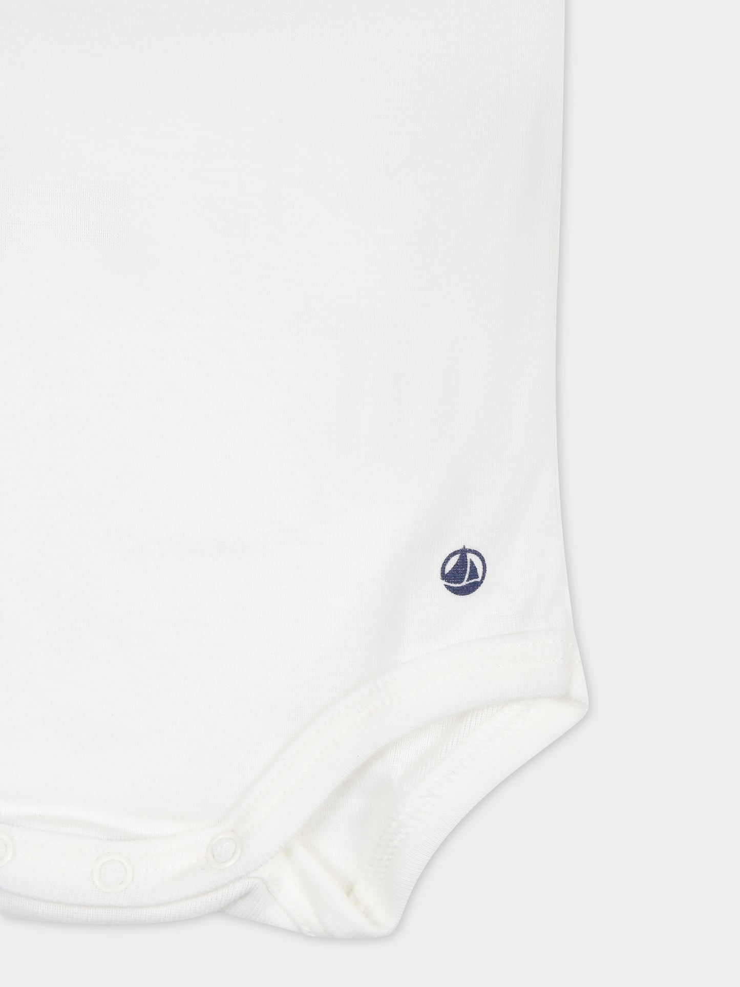 Body bianco per neonata con rouches,Petit Bateau,A0A0R 01 MARSHMALLOW
