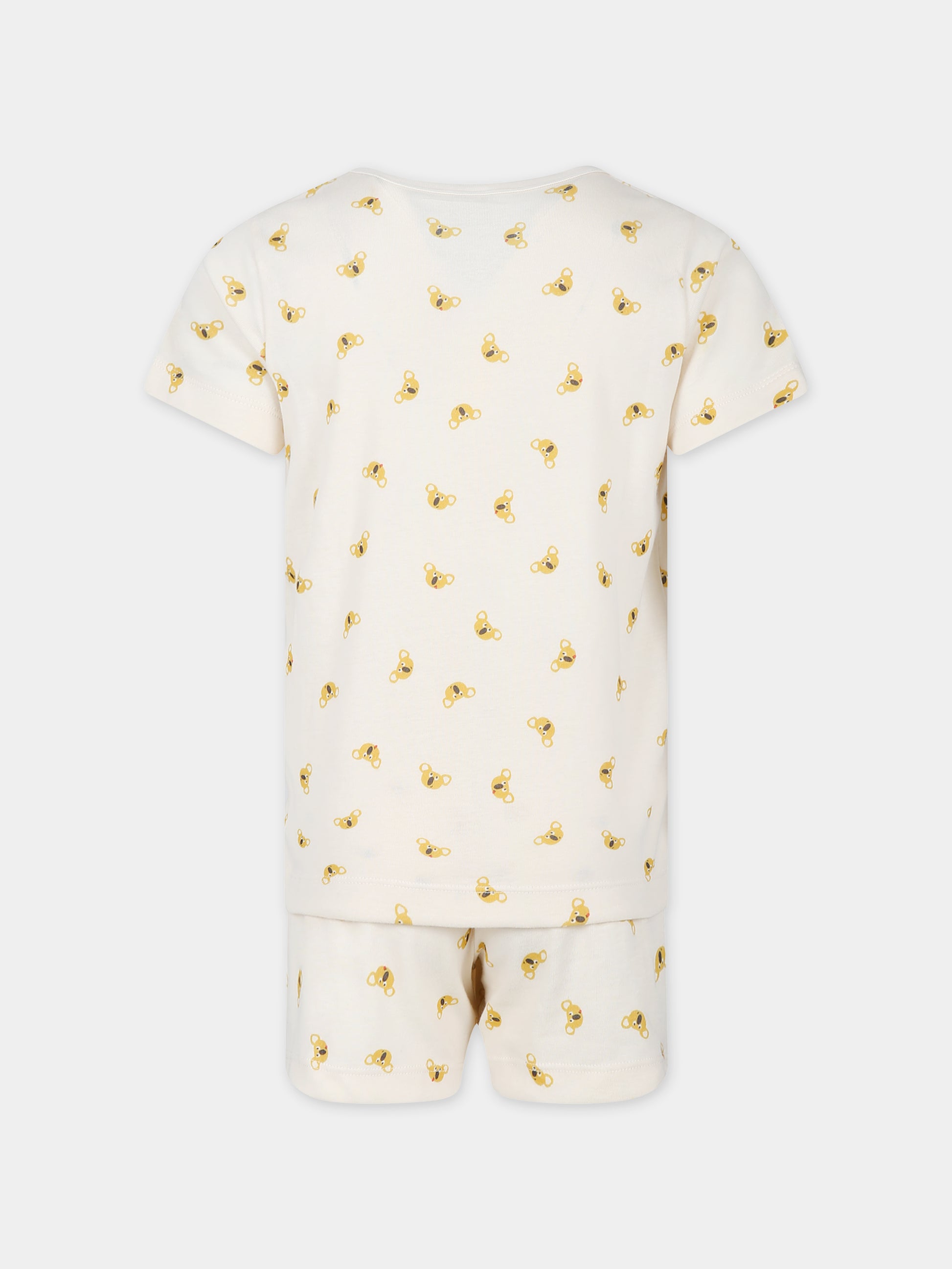 Pigiama avorio per bambino con koala,Petit Bateau,A09LL 01 AVALANCHE/MULTICO