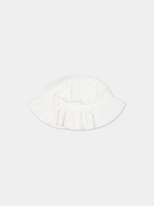 Cloche bianca per neonata,Petit Bateau,A09I3 01 MARSHMALLOW