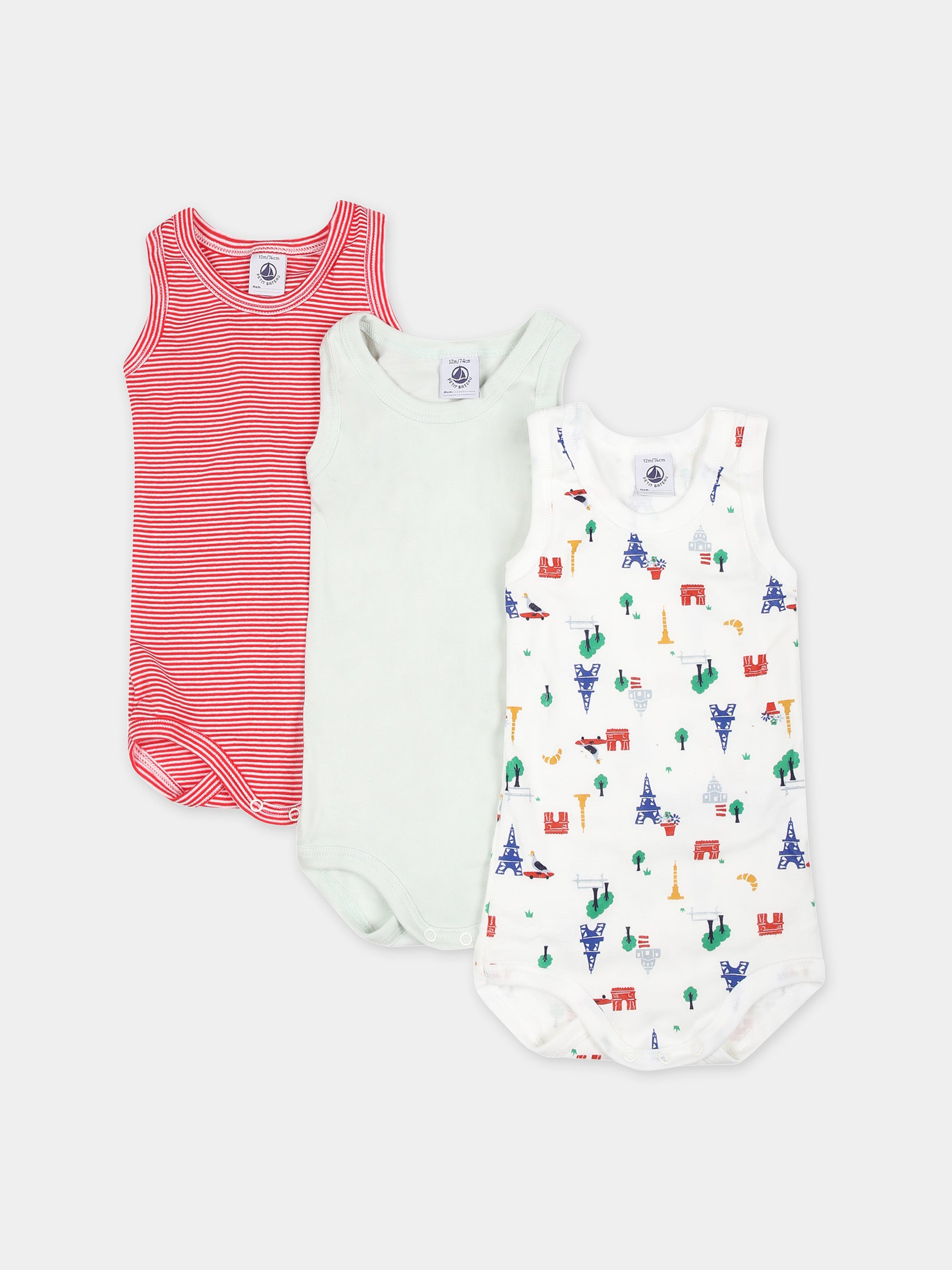 Set multicolor per neonati con stampa,Petit Bateau,A09YD 00 VARIANTE 1