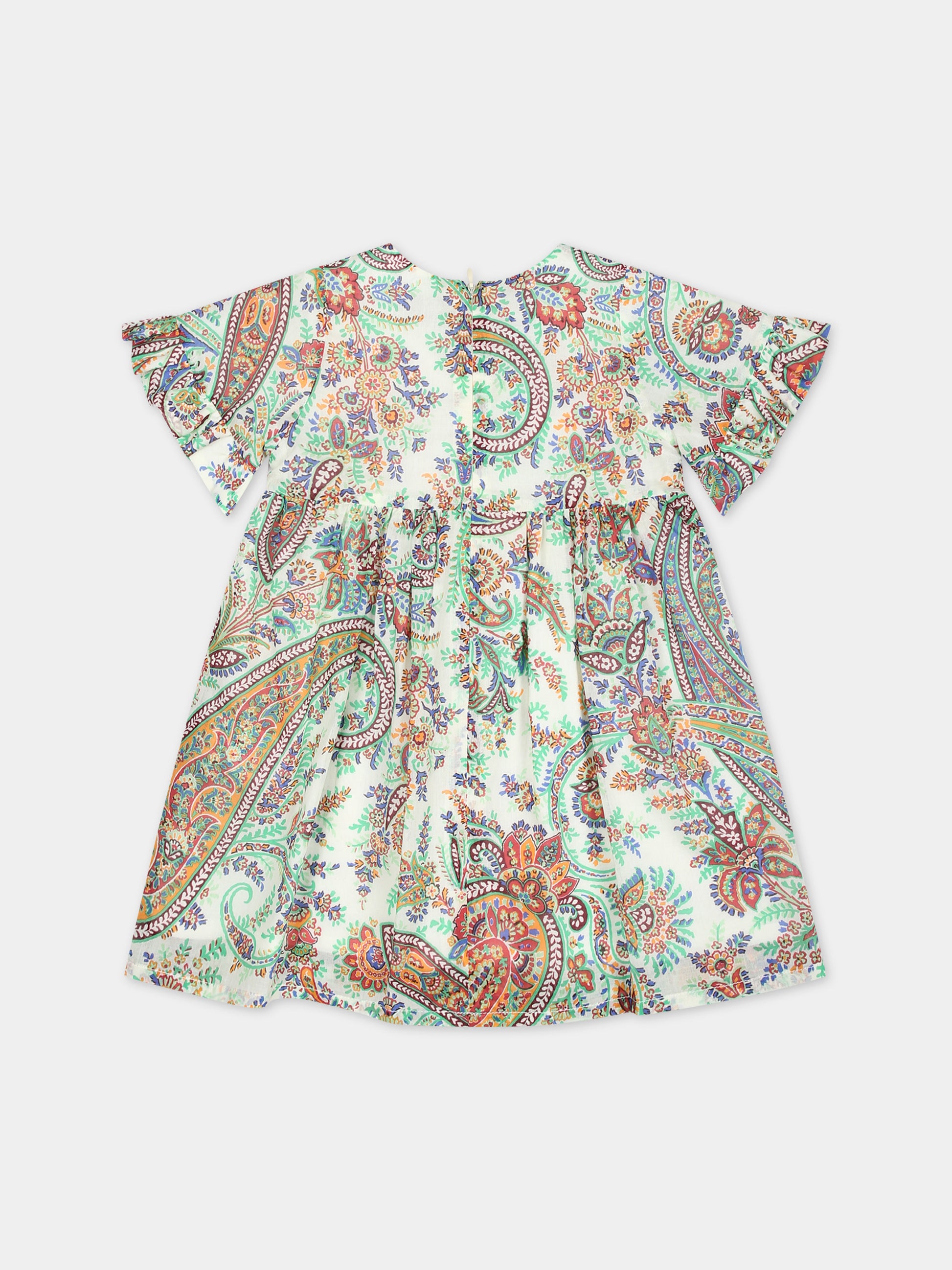 Vestito elegante avorio per neonata con motivo paisley,Etro,GU1071 M0045 102MC