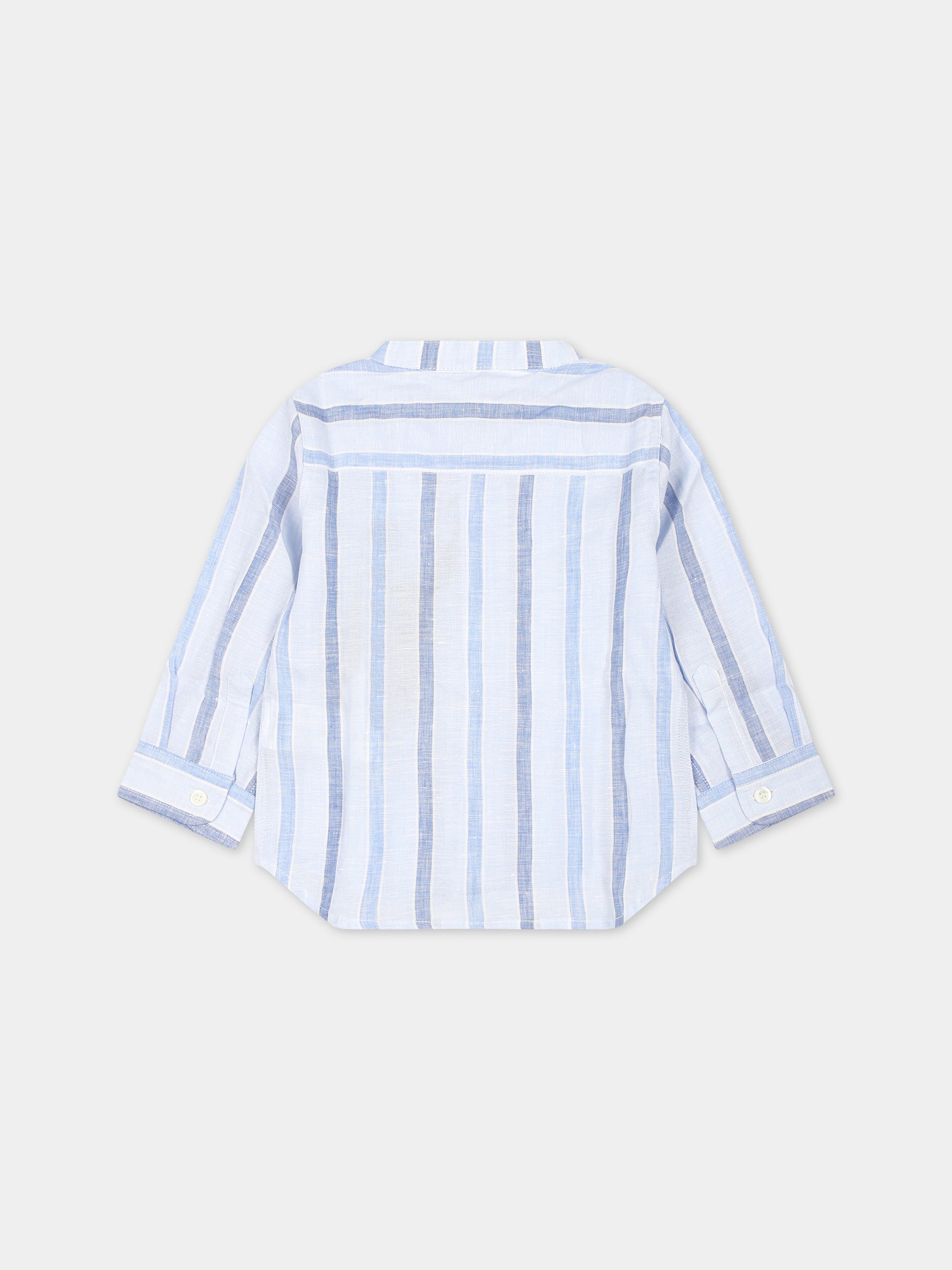 Camicia celeste per neonato con logo,Etro,GU5500 I0213 100BL