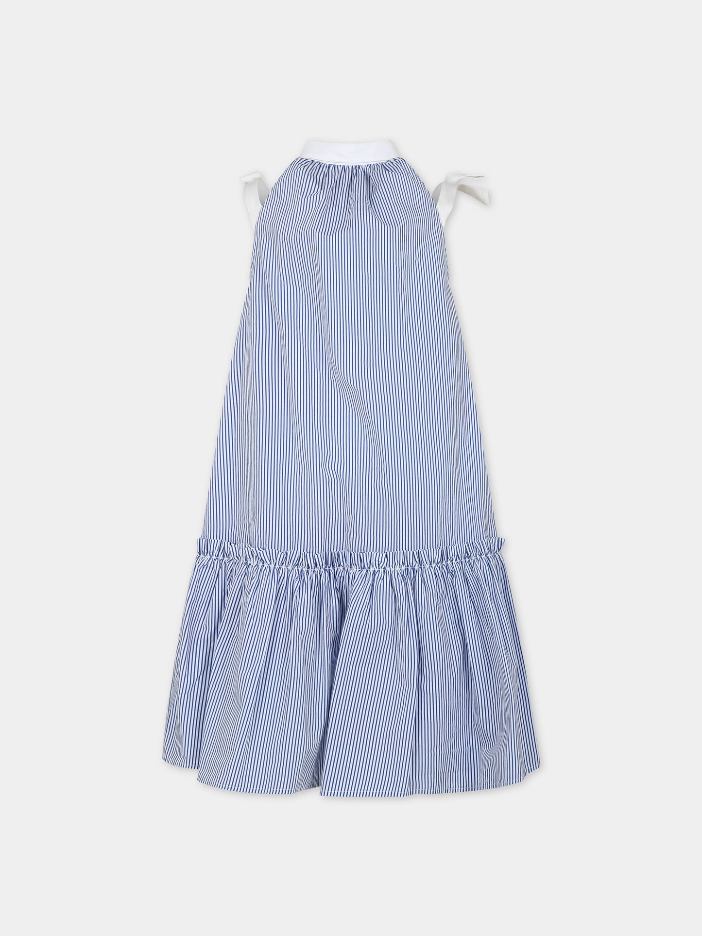 Vestito celeste per bambina con logo,Philosophy,PFAB024 C CR008 D053