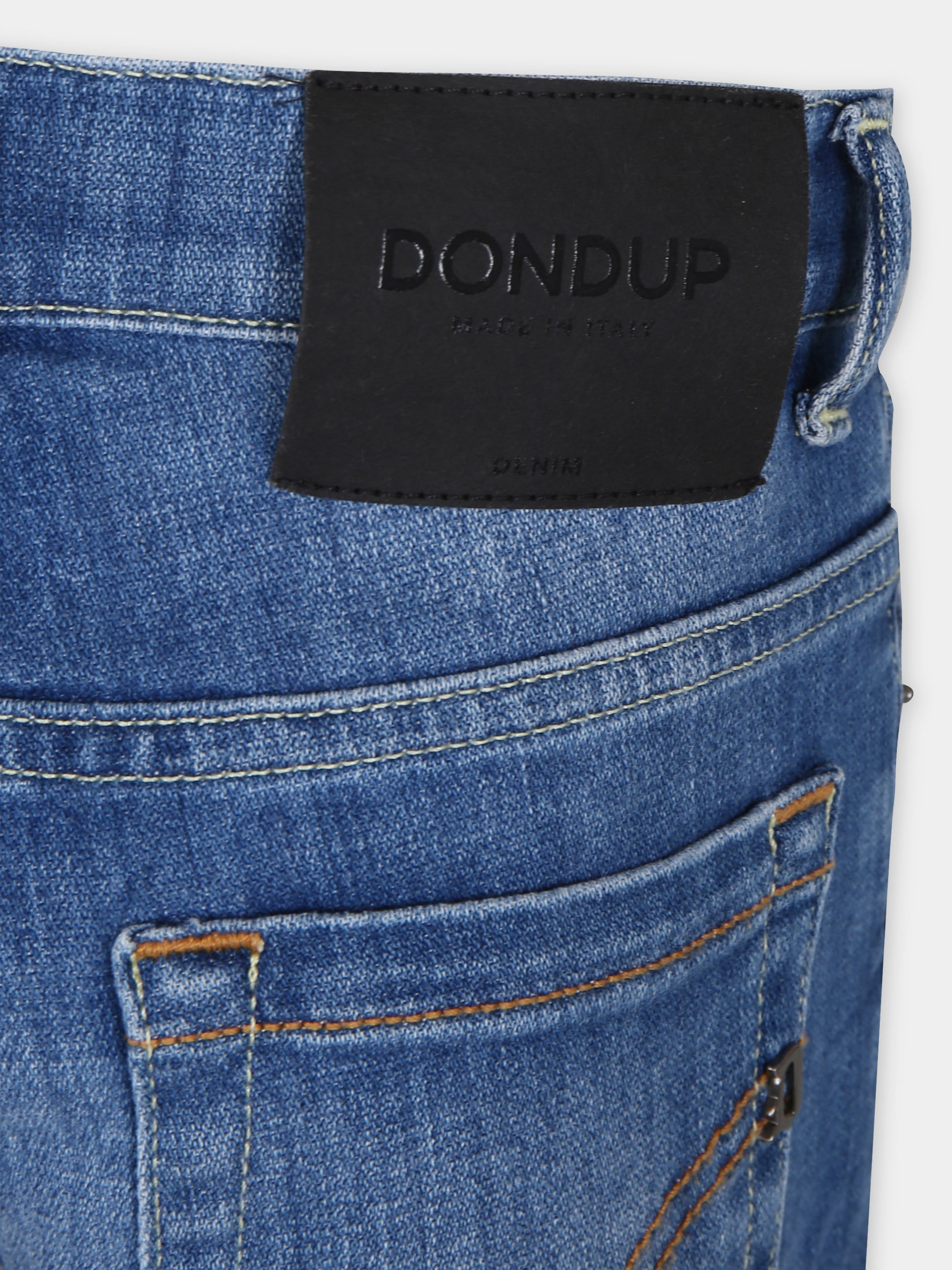 Jeans blu per bambino con logo,Dondup Kids,DMPA049 C DS041 4999