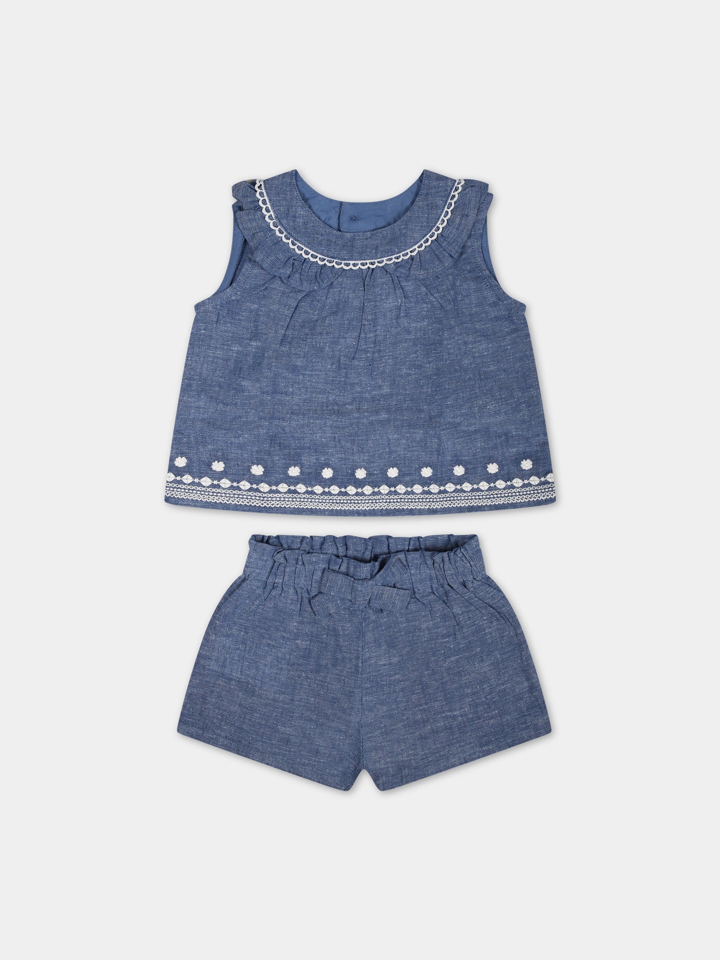 Completo in denim per neonata,Mayoral,1298 084